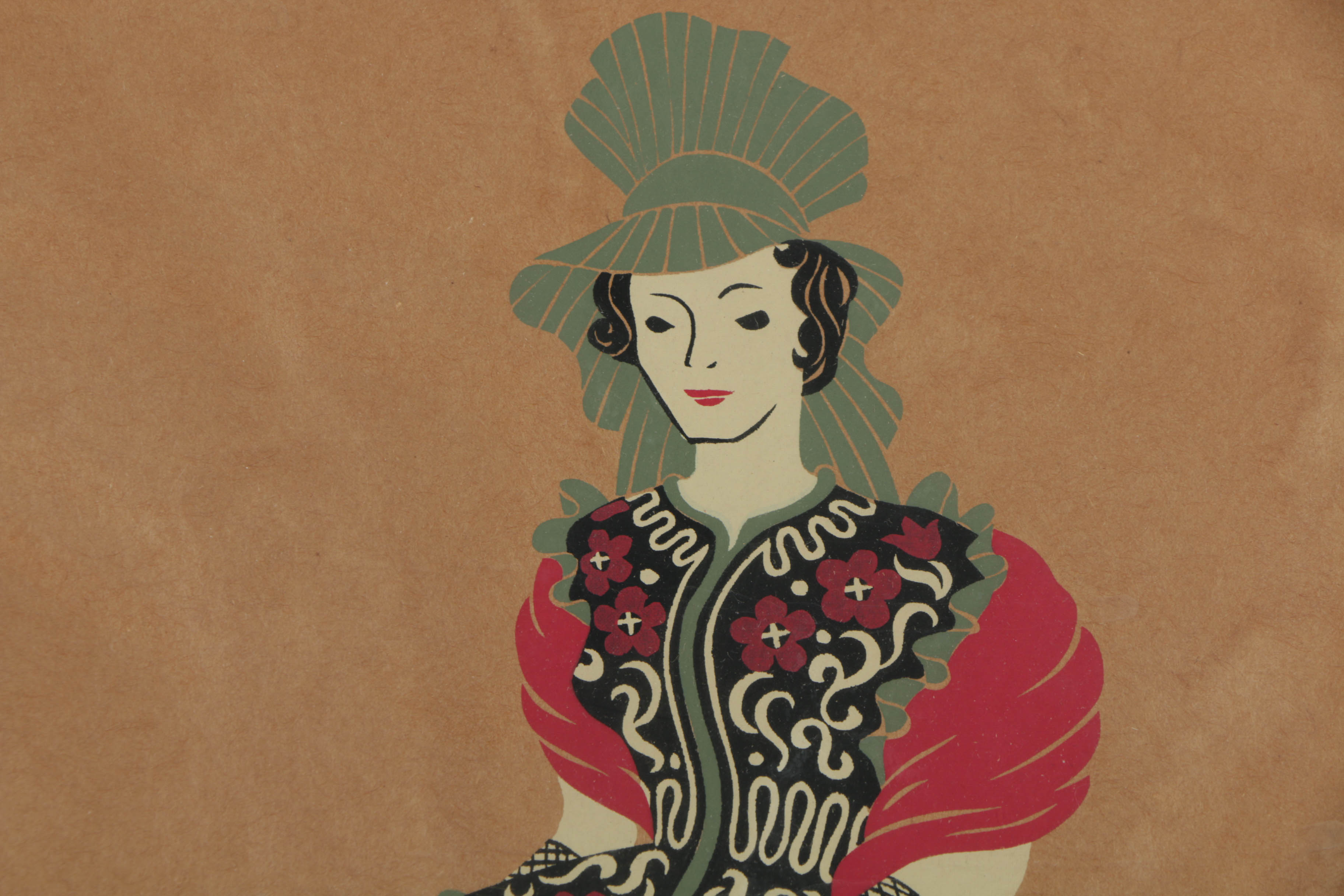 Serigraph on Paper of Fashion Illustration