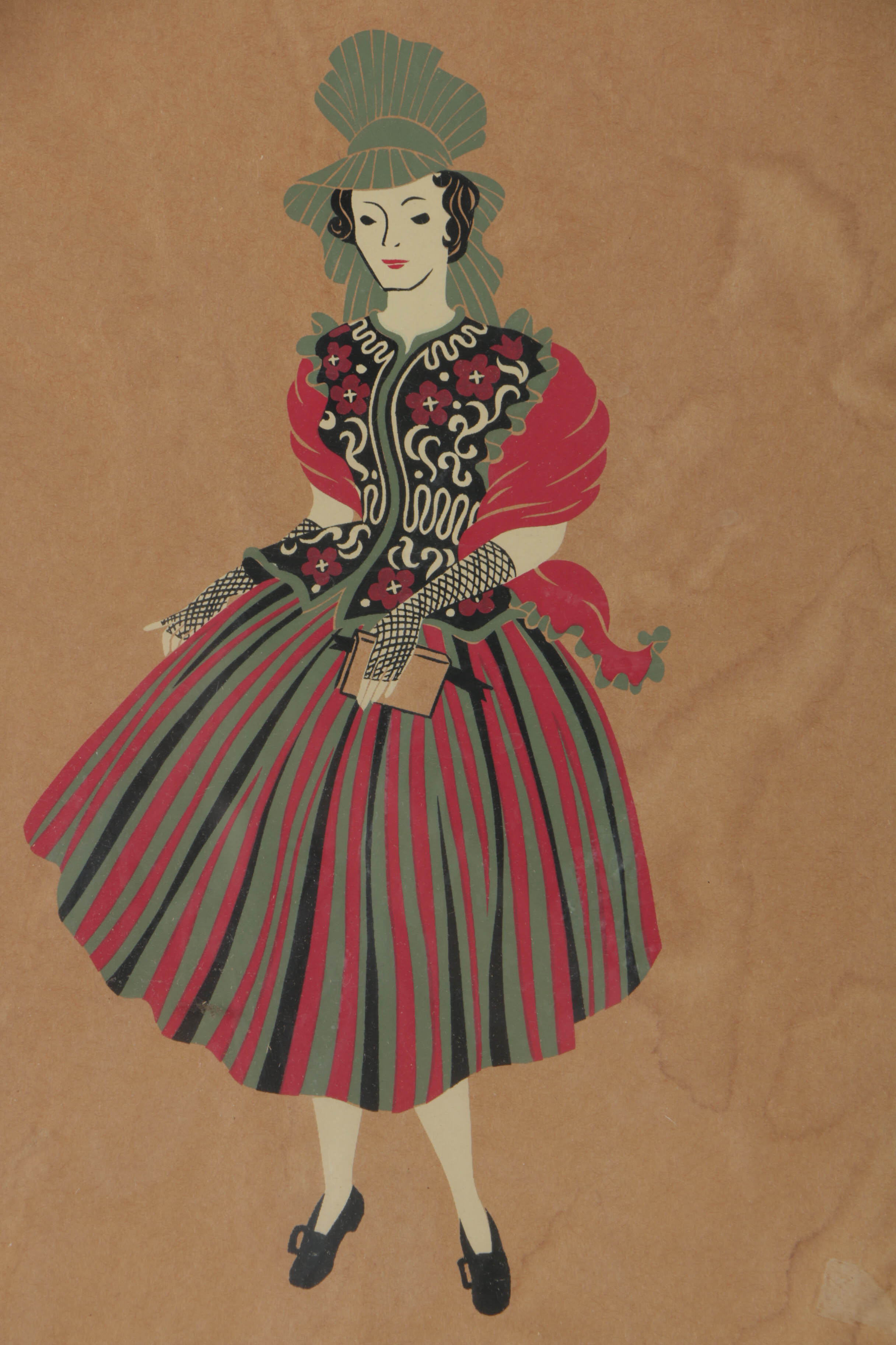 Serigraph on Paper of Fashion Illustration