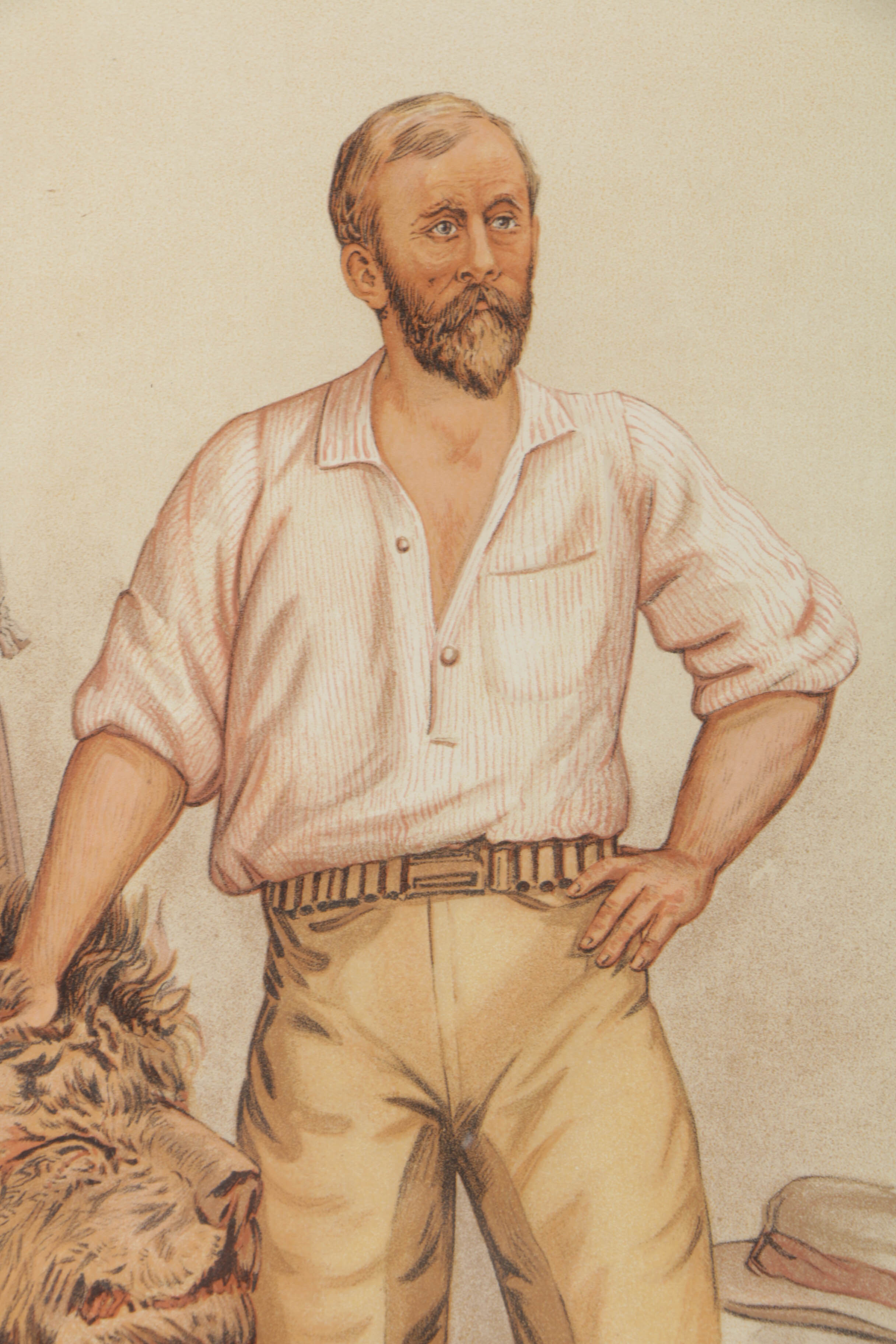 Early 20th-Century Chromolithograph on Paper "Big Game"