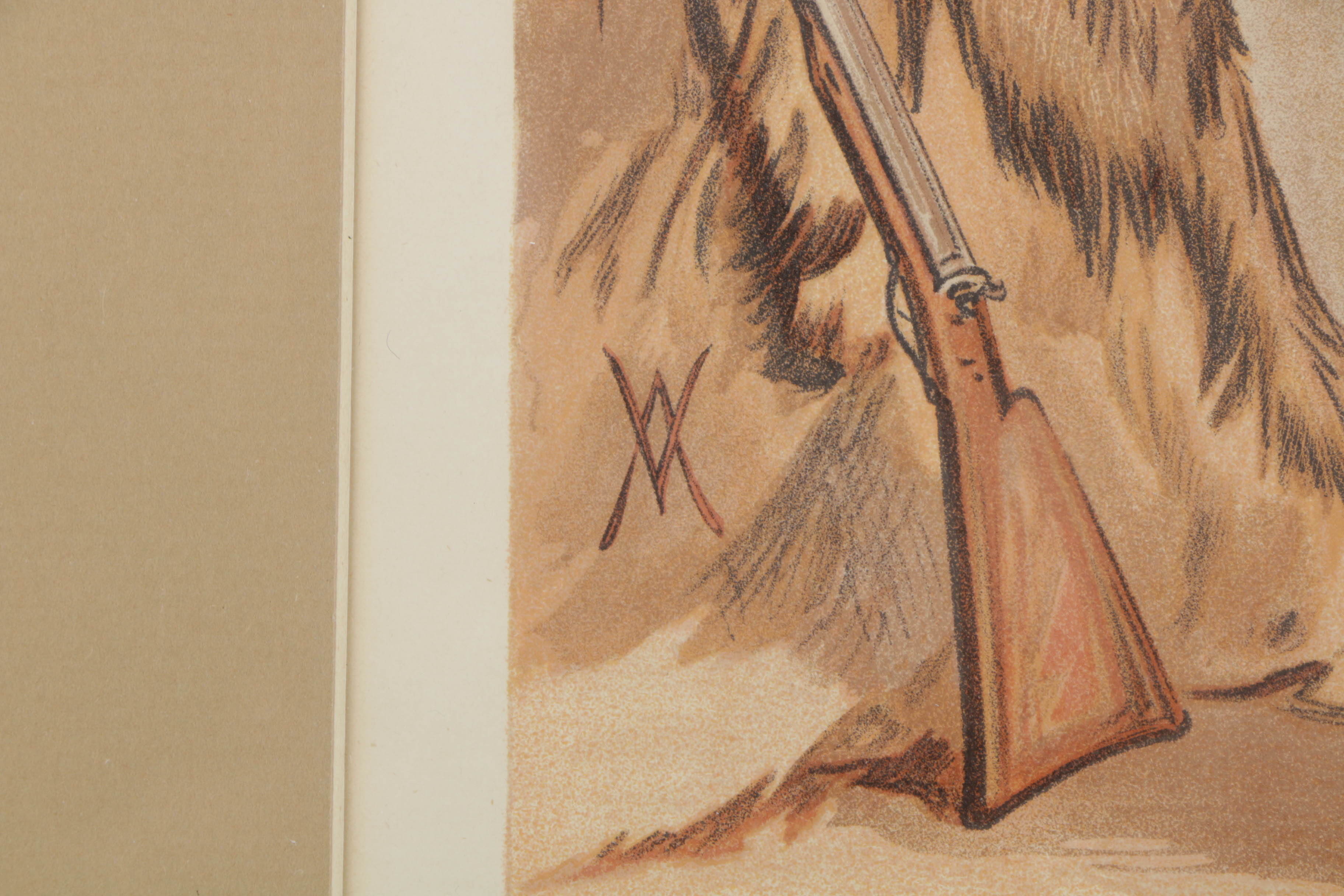 Early 20th-Century Chromolithograph on Paper "Big Game"