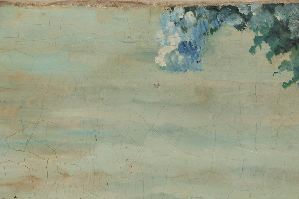 B. Bernard Oil on Canvas of Snowy Landscape