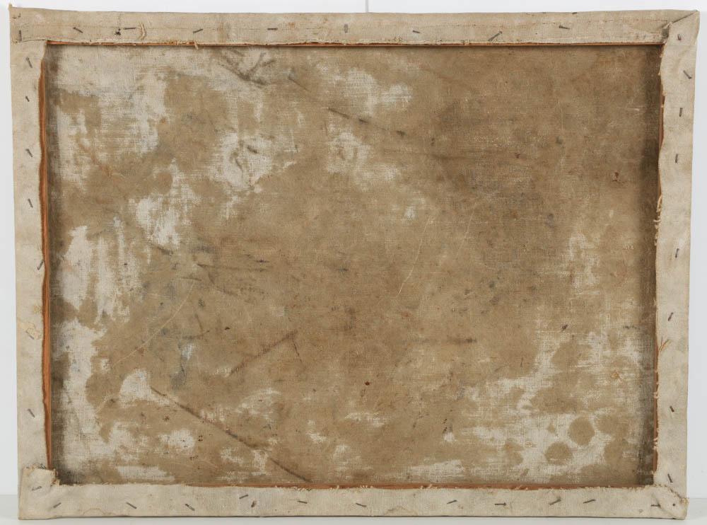 B. Bernard Oil on Canvas of Snowy Landscape