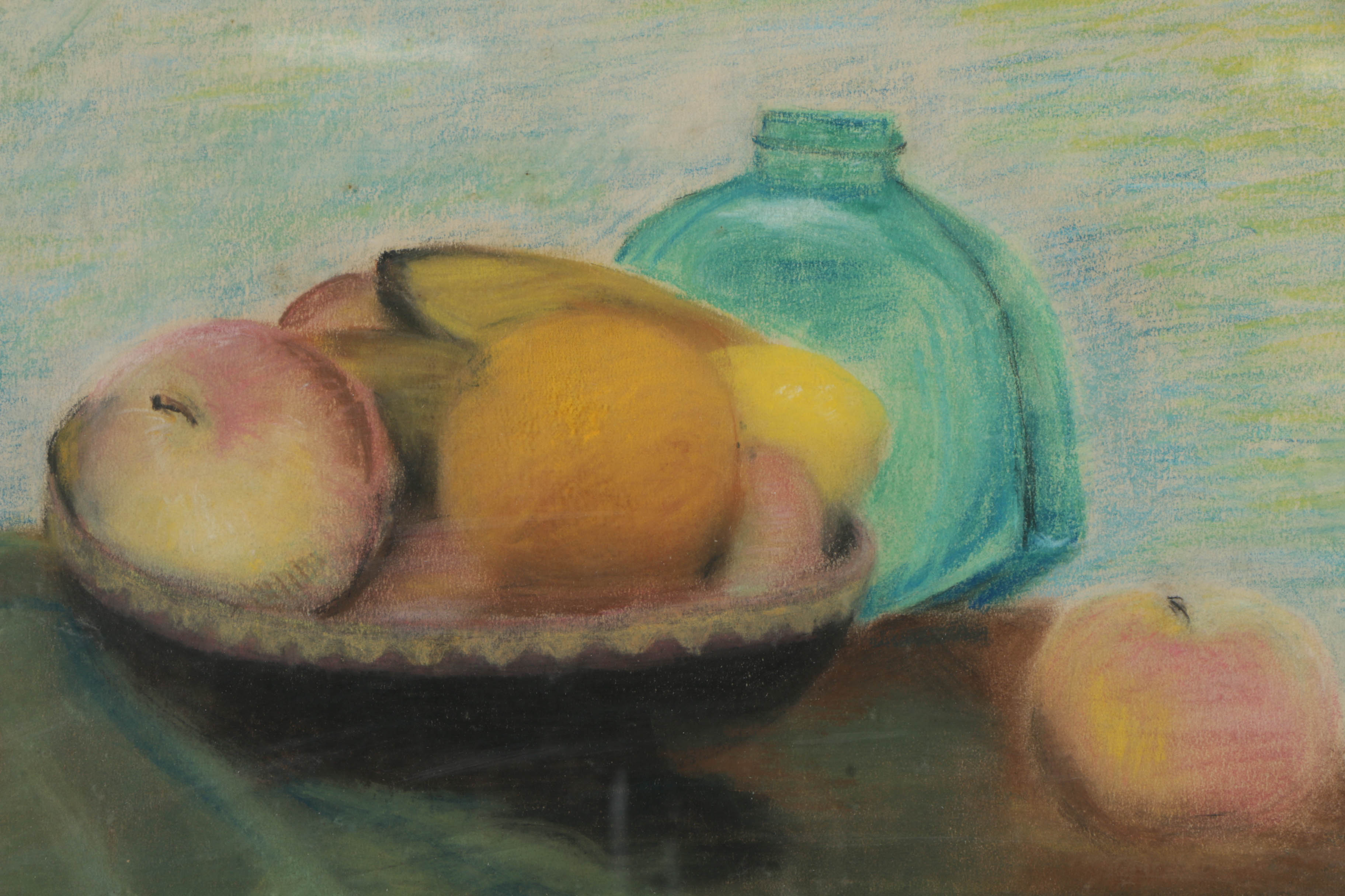 Pastel Drawing on Paper of Still Life