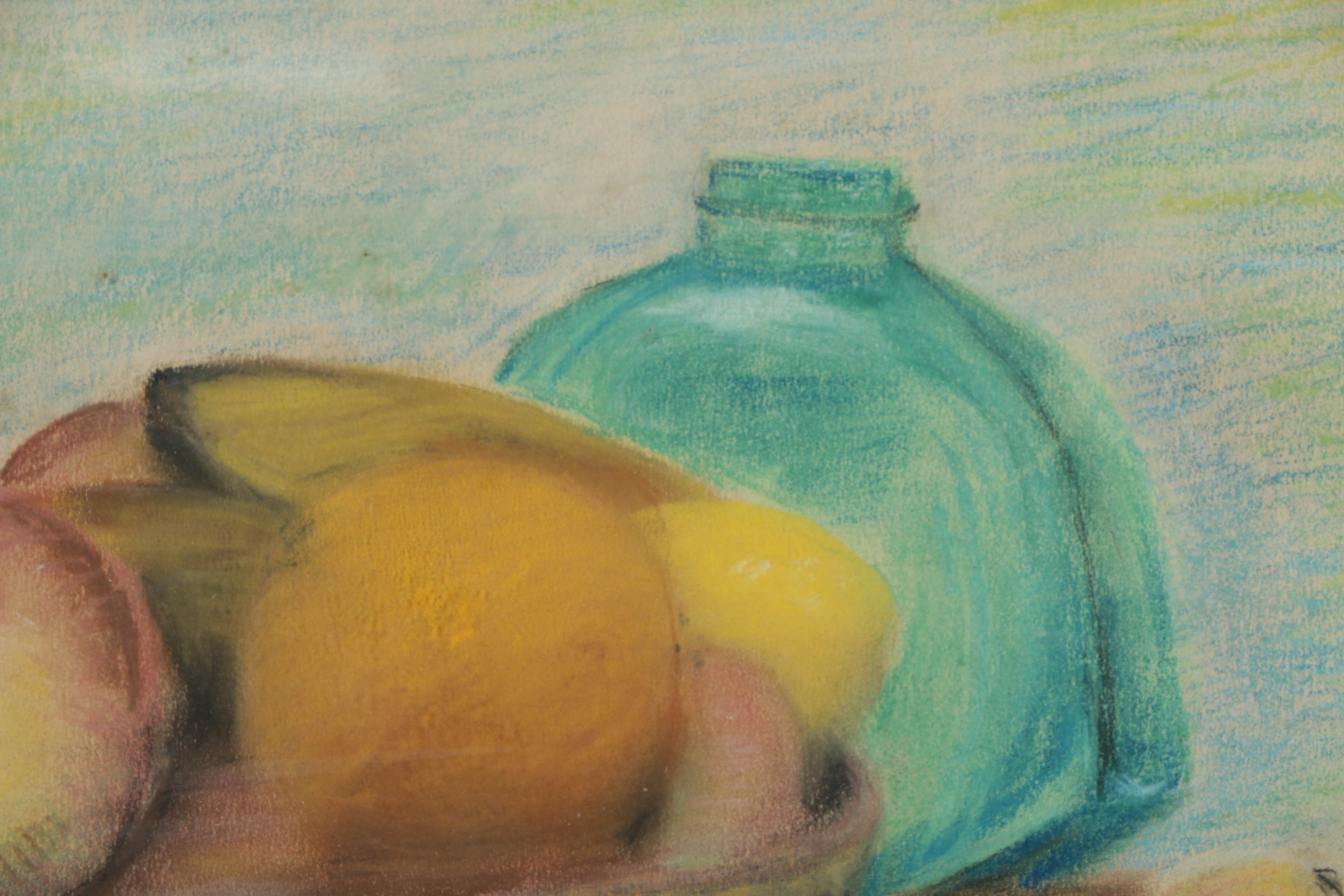 Pastel Drawing on Paper of Still Life