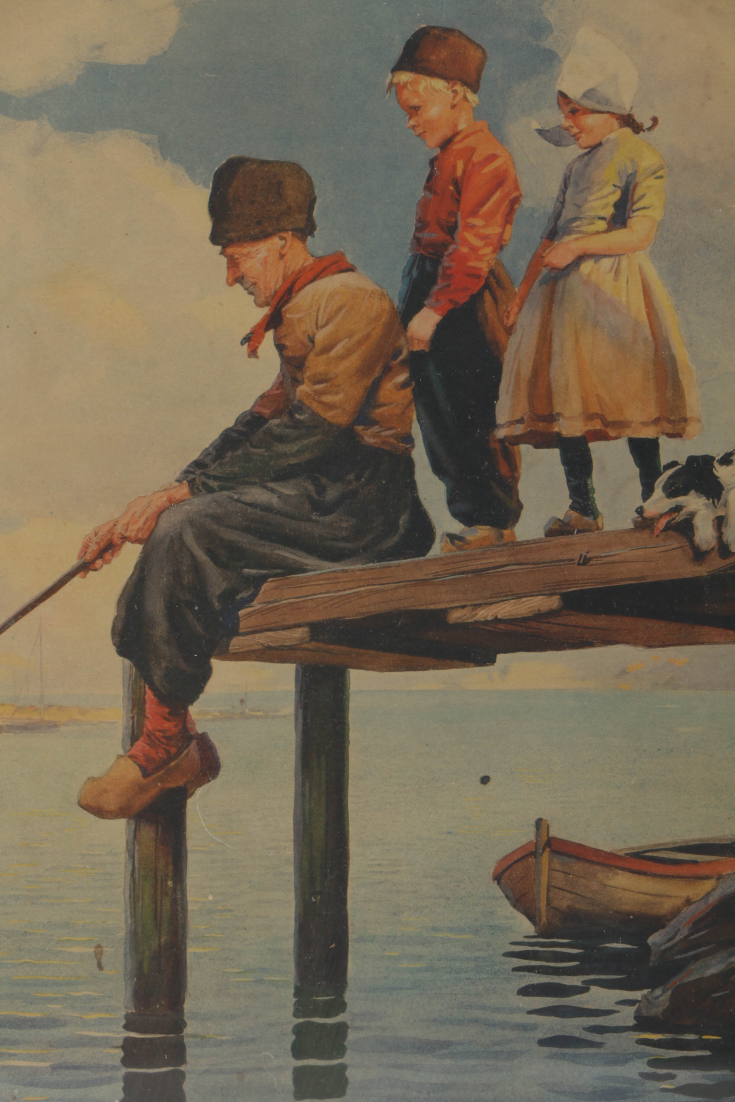 Pair of A. Karoly and L. Szanto Lithograph on Paper Genre Scenes