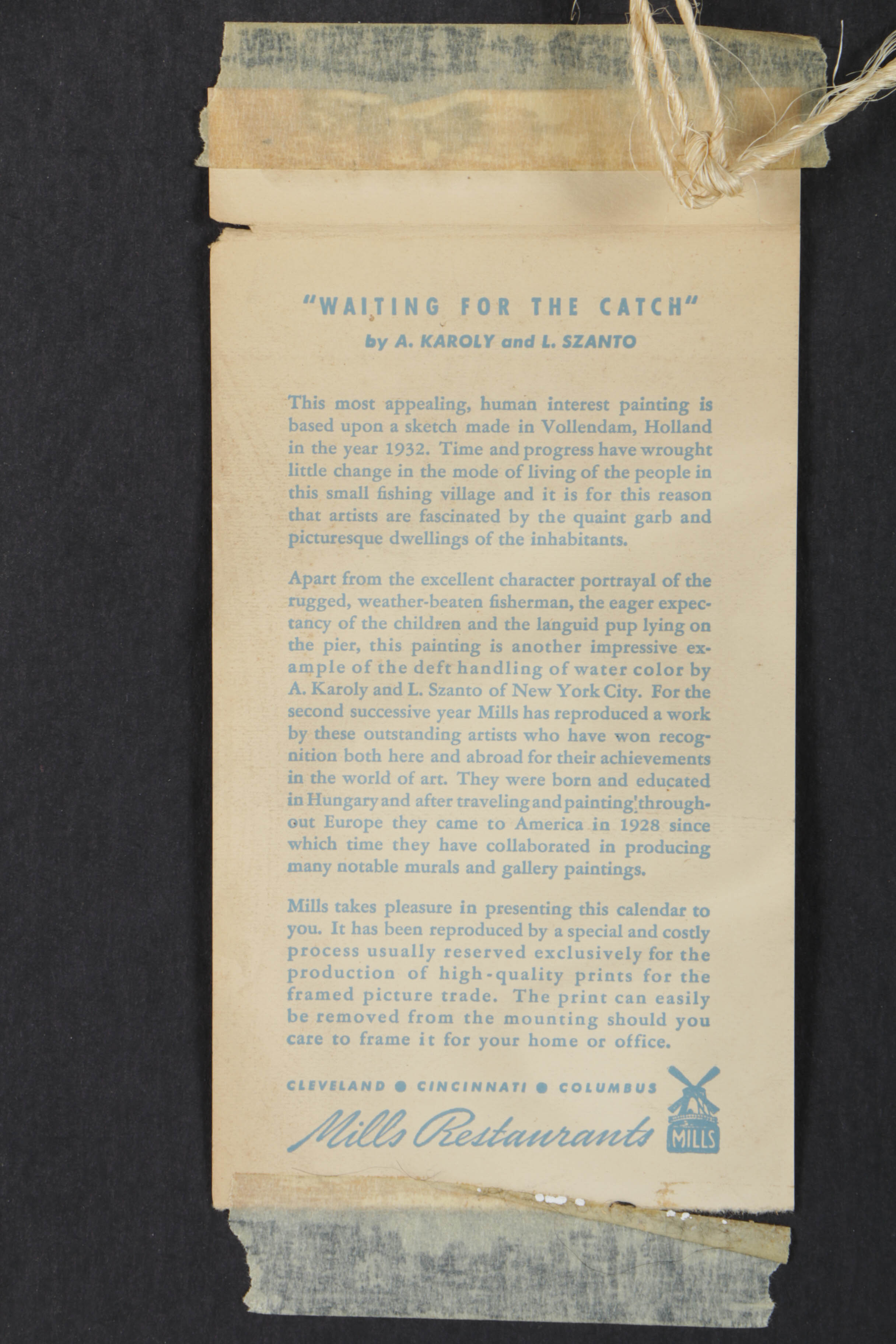 Pair of A. Karoly and L. Szanto Lithograph on Paper Genre Scenes