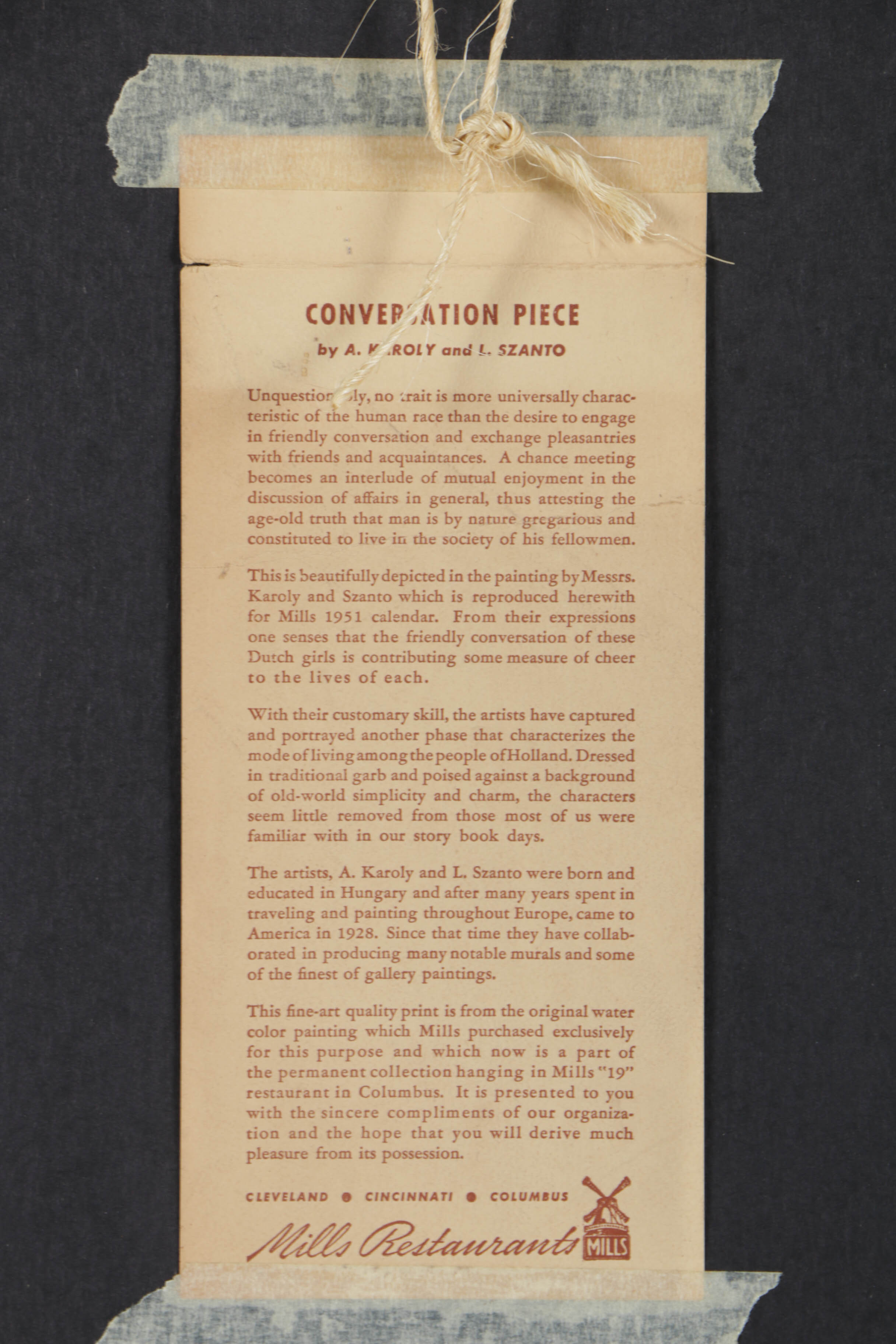 Pair of A. Karoly and L. Szanto Lithograph on Paper Genre Scenes