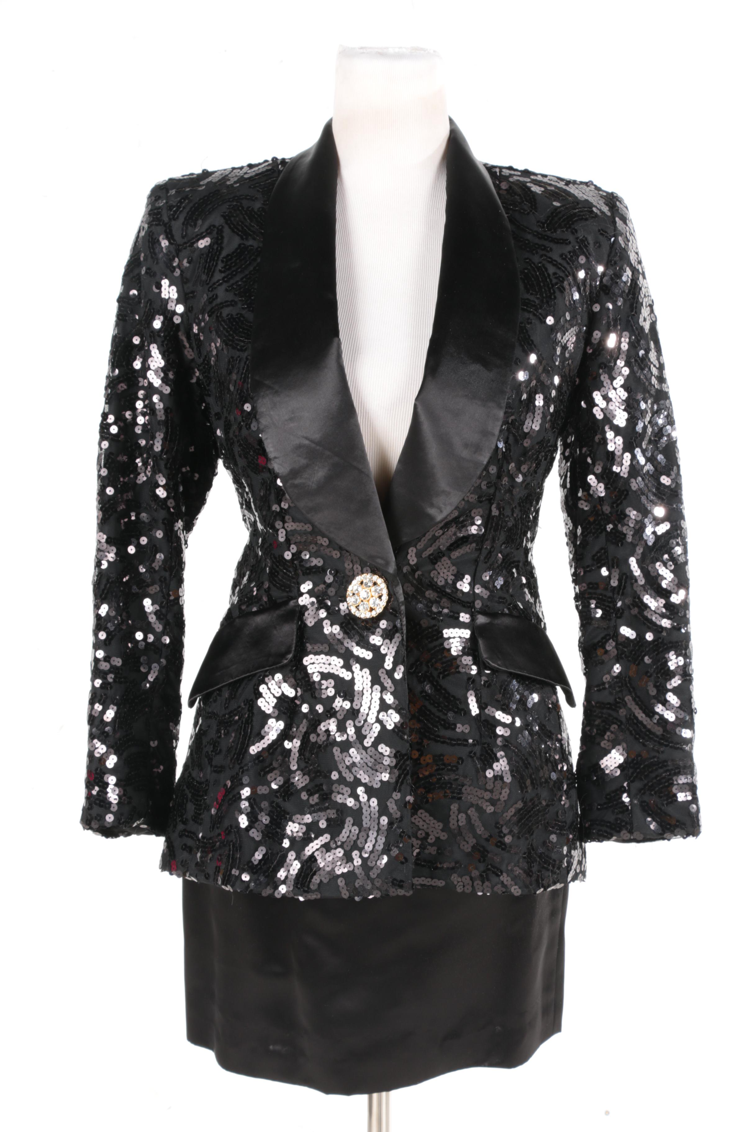 Women's Black Evening Wear Featuring Leonard Cezair Couture