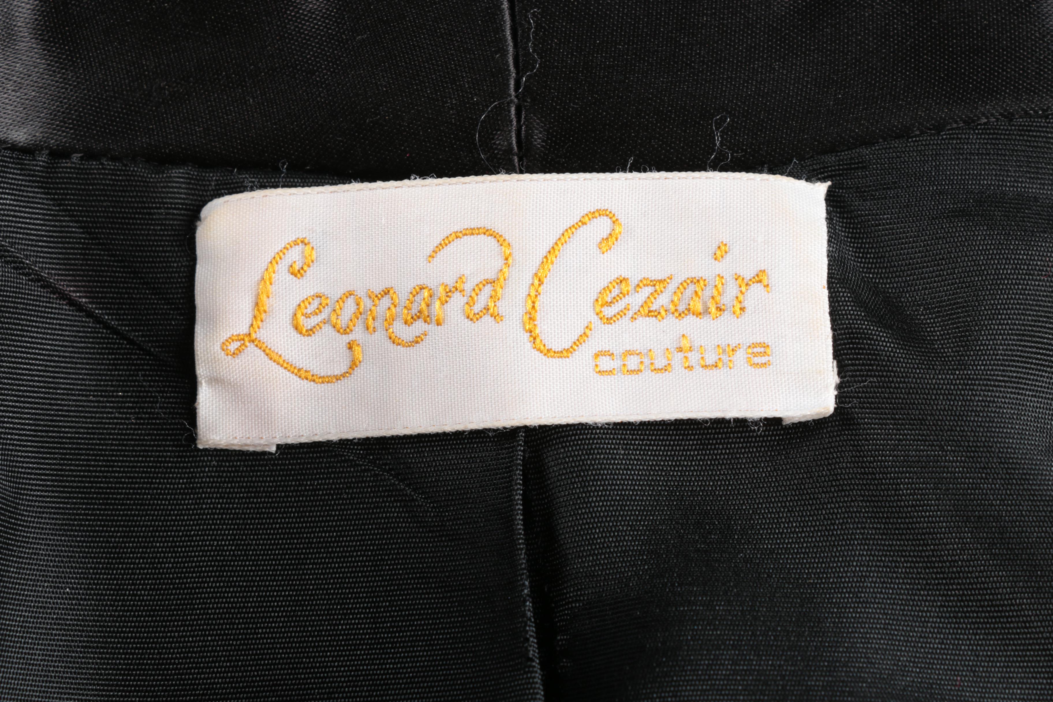 Women's Black Evening Wear Featuring Leonard Cezair Couture