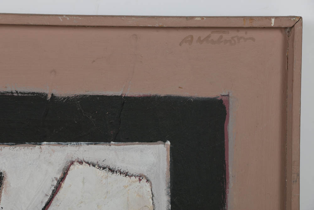 Ronald Ahlstrom Abstract Mixed Media Collage "Swiss Pile II"