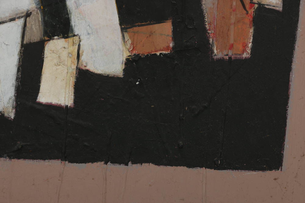 Ronald Ahlstrom Abstract Mixed Media Collage "Swiss Pile II"