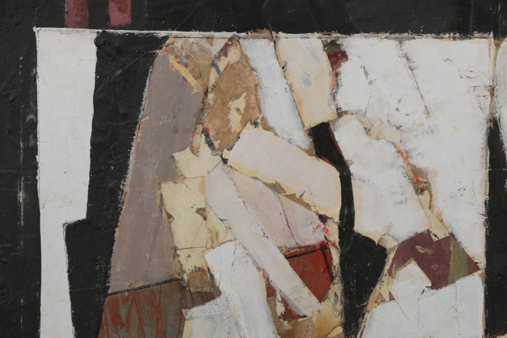 Ronald Ahlstrom Abstract Mixed Media Collage "Swiss Pile II"