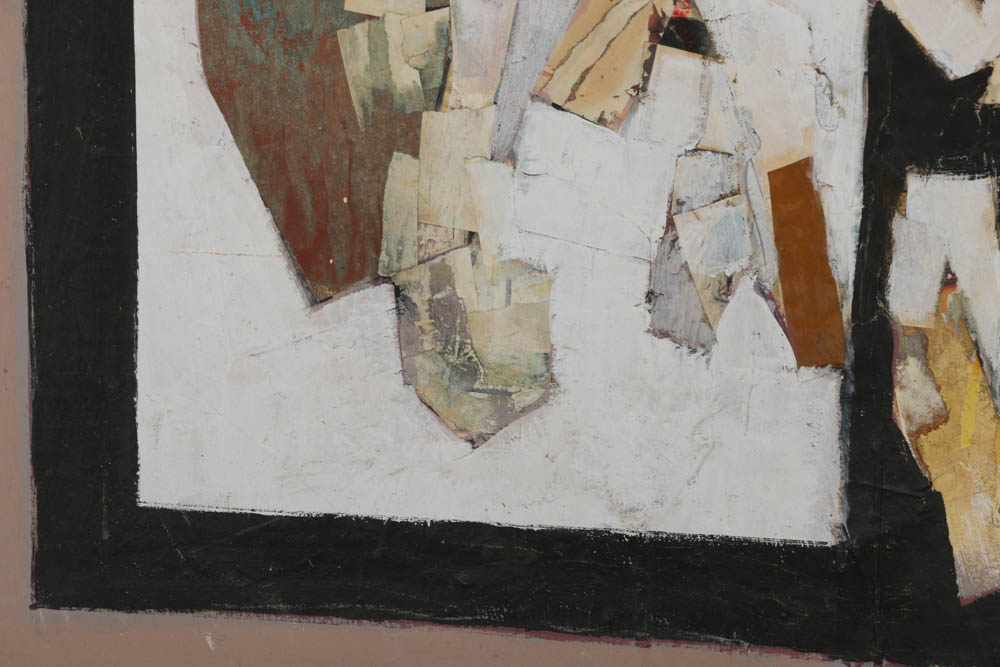 Ronald Ahlstrom Abstract Mixed Media Collage "Swiss Pile II"