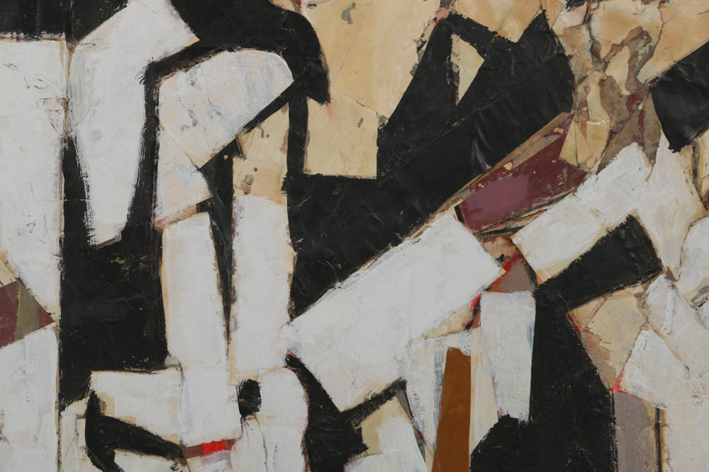 Ronald Ahlstrom Abstract Mixed Media Collage "Swiss Pile II"