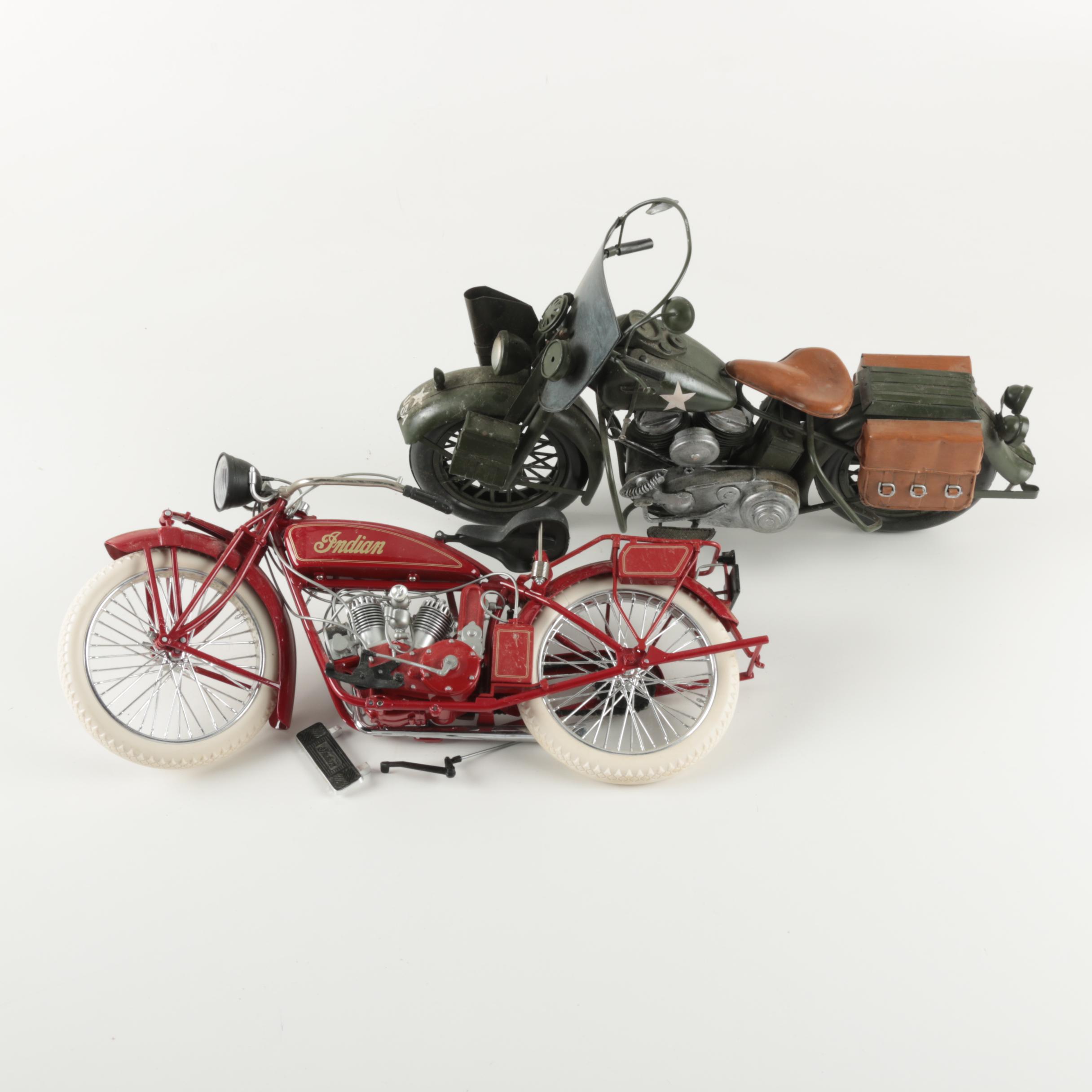 Indian and Military Die-Cast Motorcycles