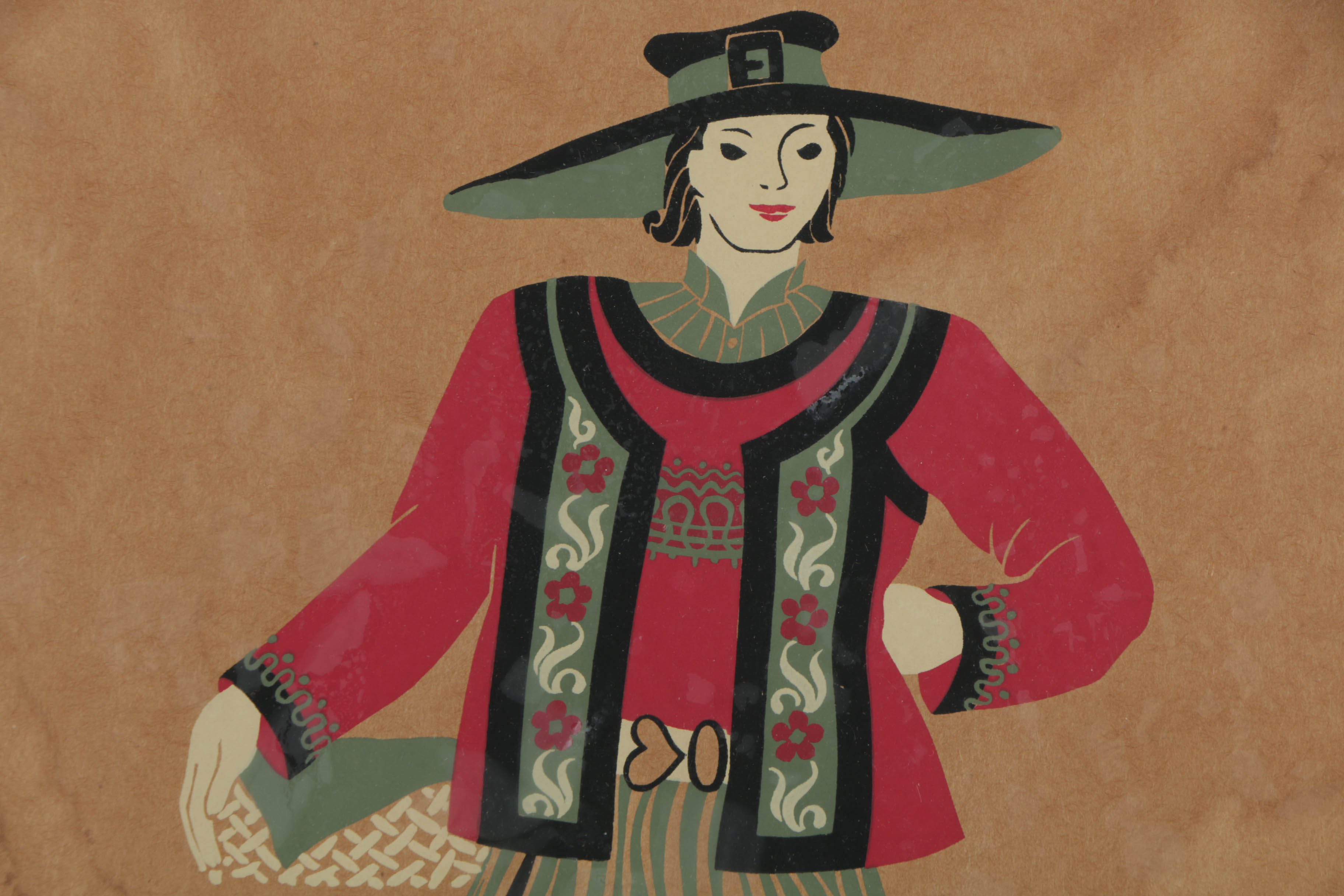 Serigraph on Paper of Fashion Illustration