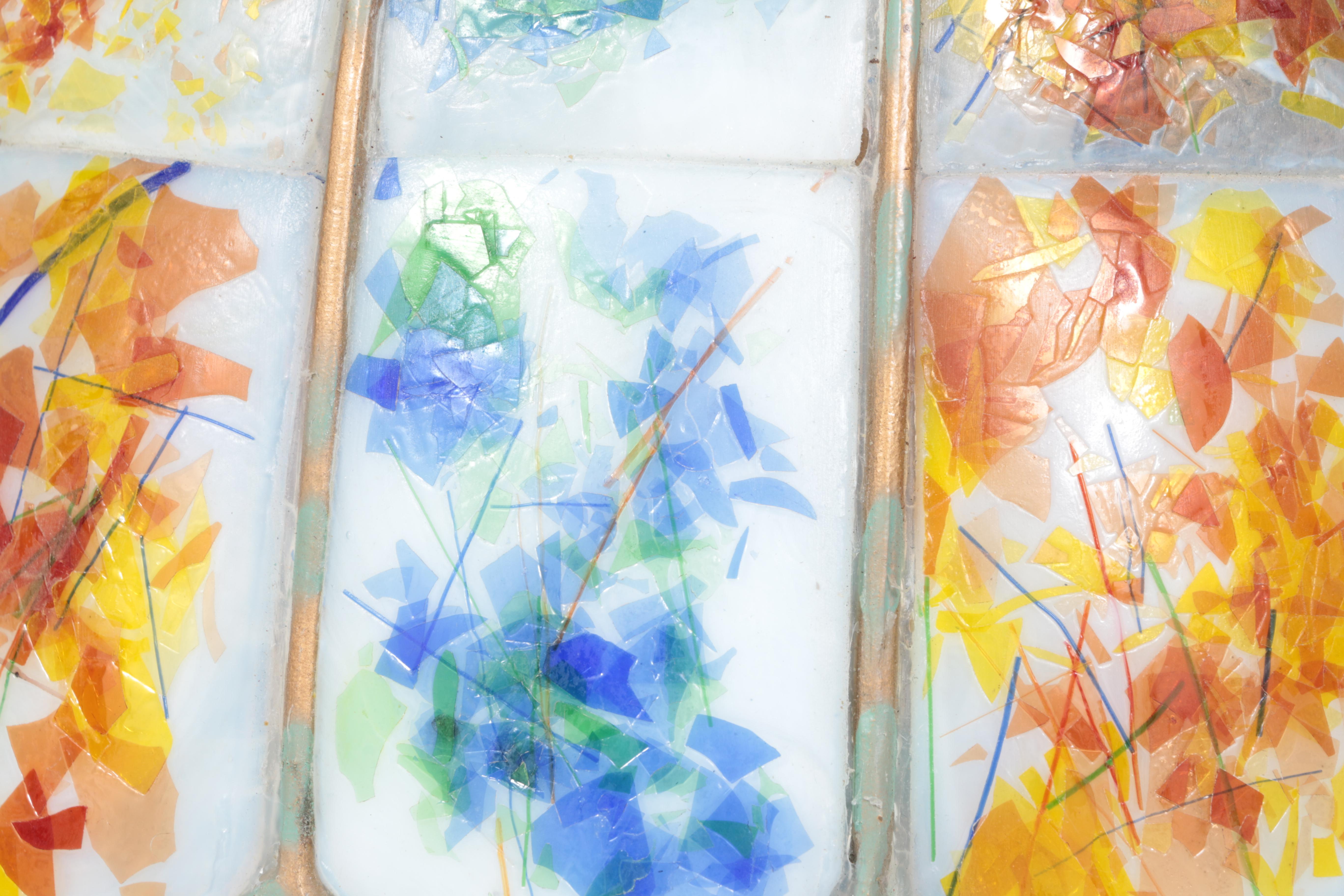 Cast Metal Lamp with Acrylic Panel Shade