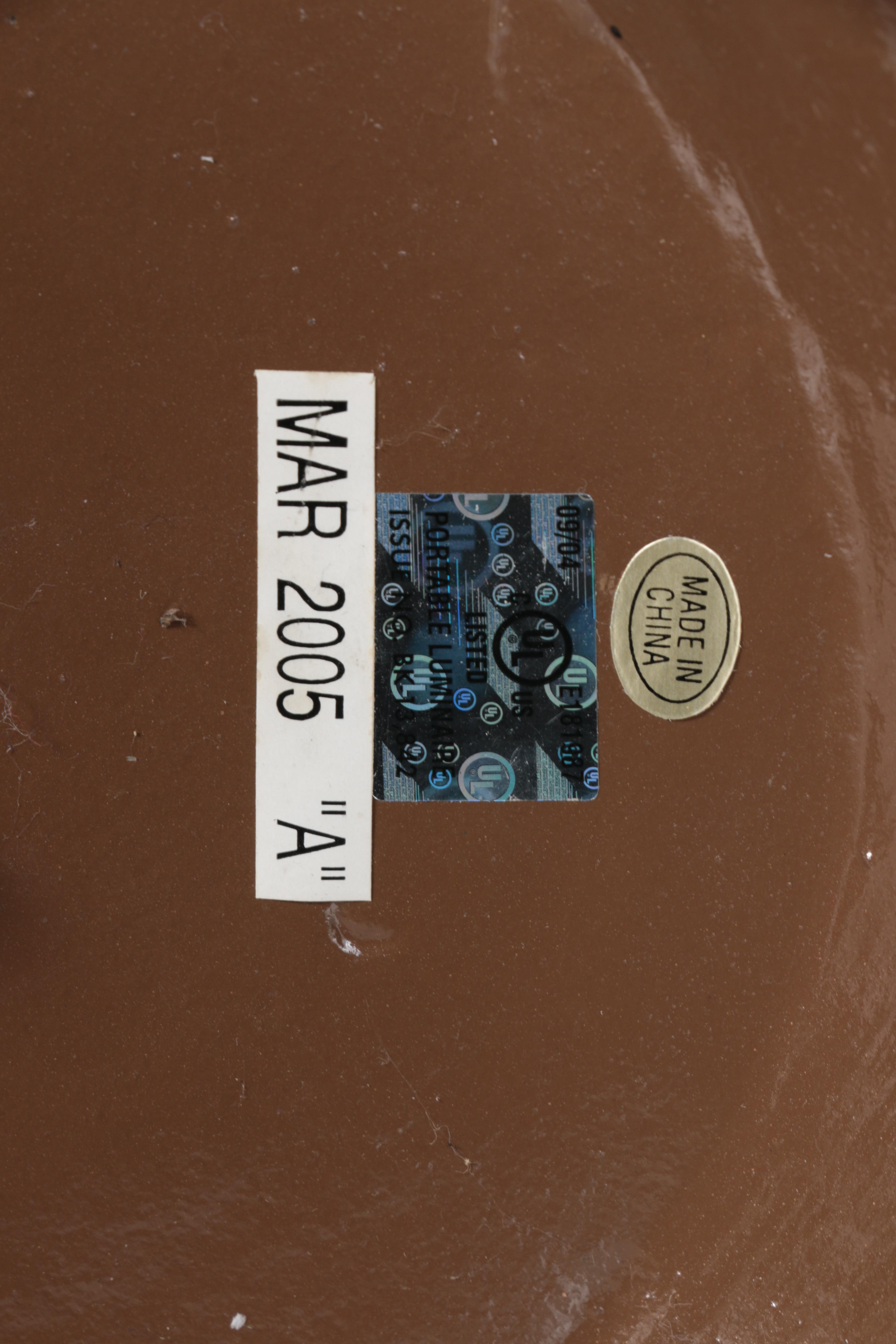 Cast Metal Lamp with Acrylic Panel Shade