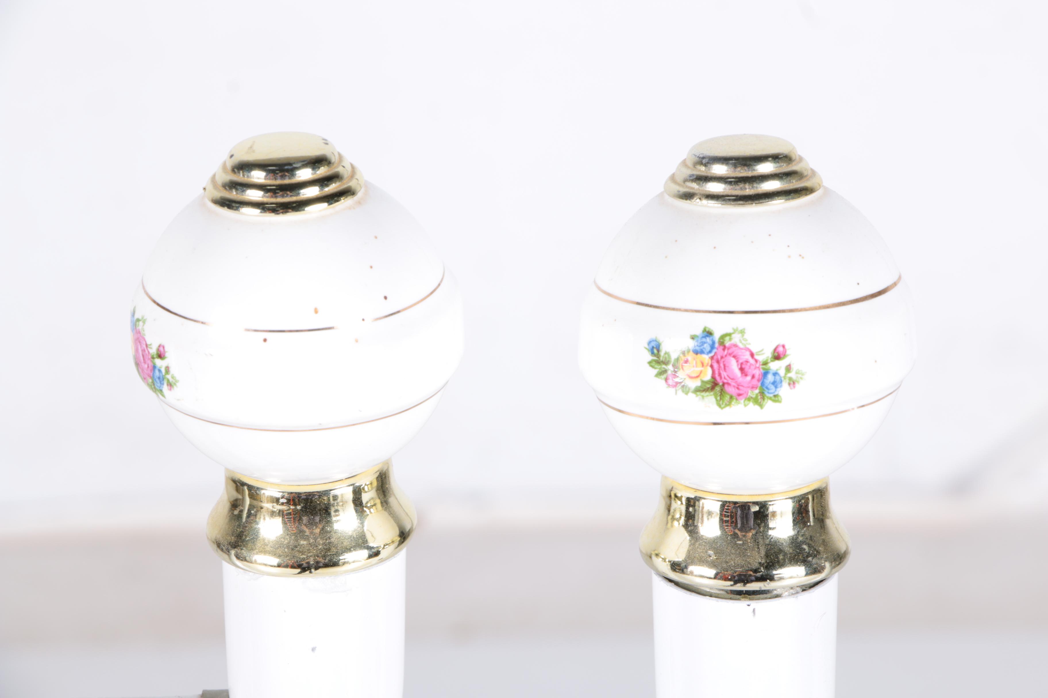 White-Painted Metal Twin Headboard and Footboard