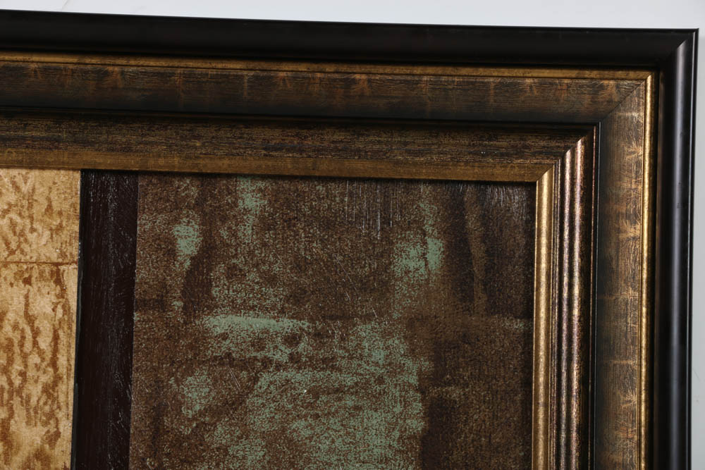 Offset Lithograph on Paper Abstract Collage