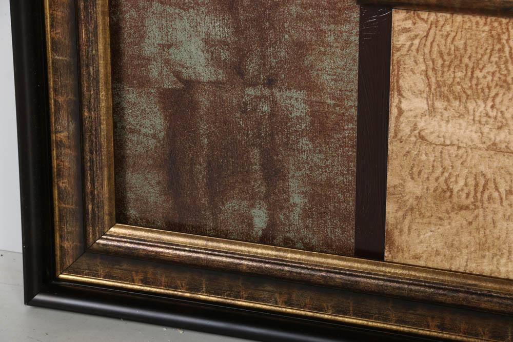 Offset Lithograph on Paper Abstract Collage