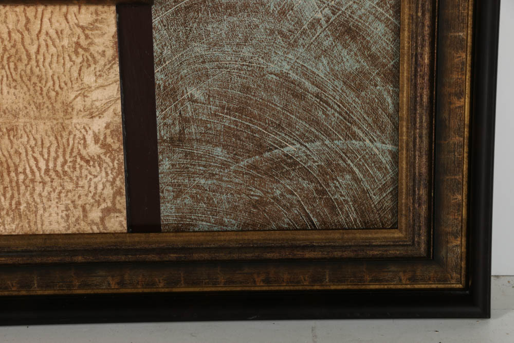 Offset Lithograph on Paper Abstract Collage