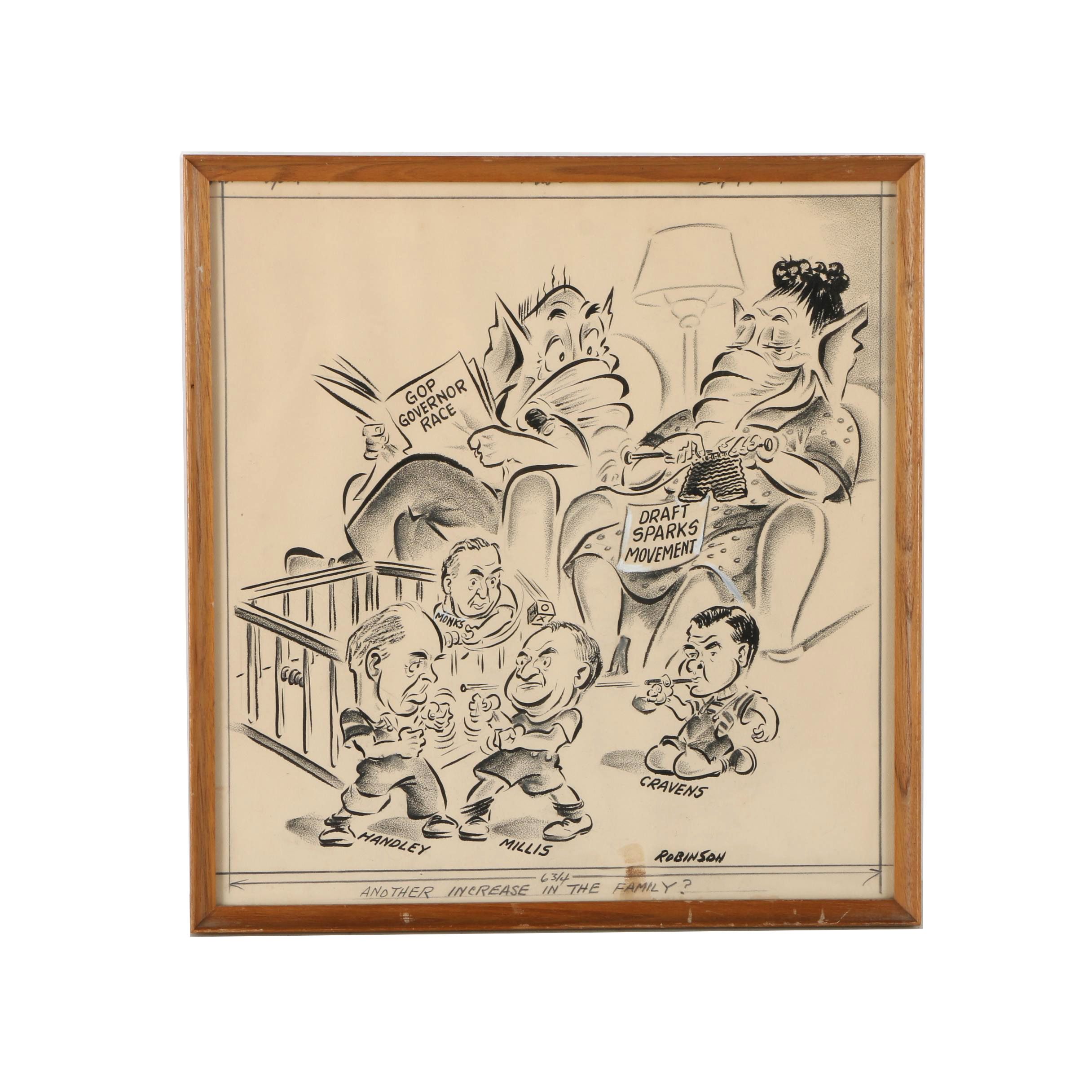 Robinson Political Cartoon "Another Increase in the Family?"