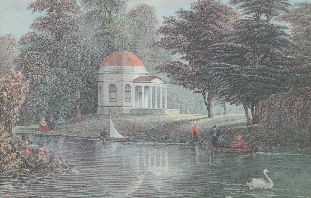 Offset Lithograph of Garrick's Villa at Hampton