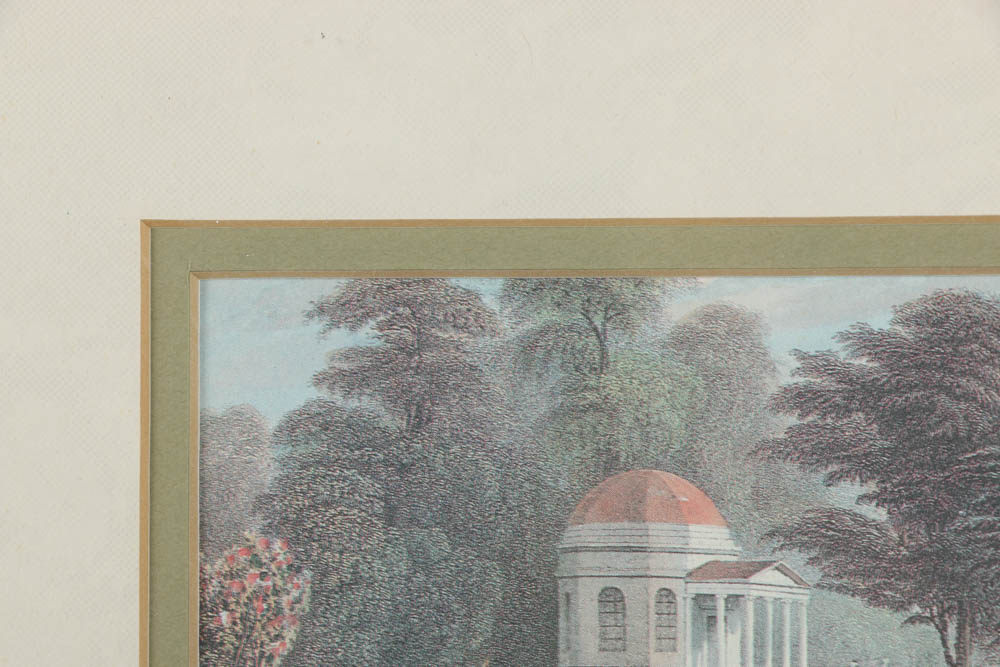 Offset Lithograph of Garrick's Villa at Hampton