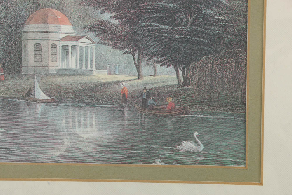 Offset Lithograph of Garrick's Villa at Hampton