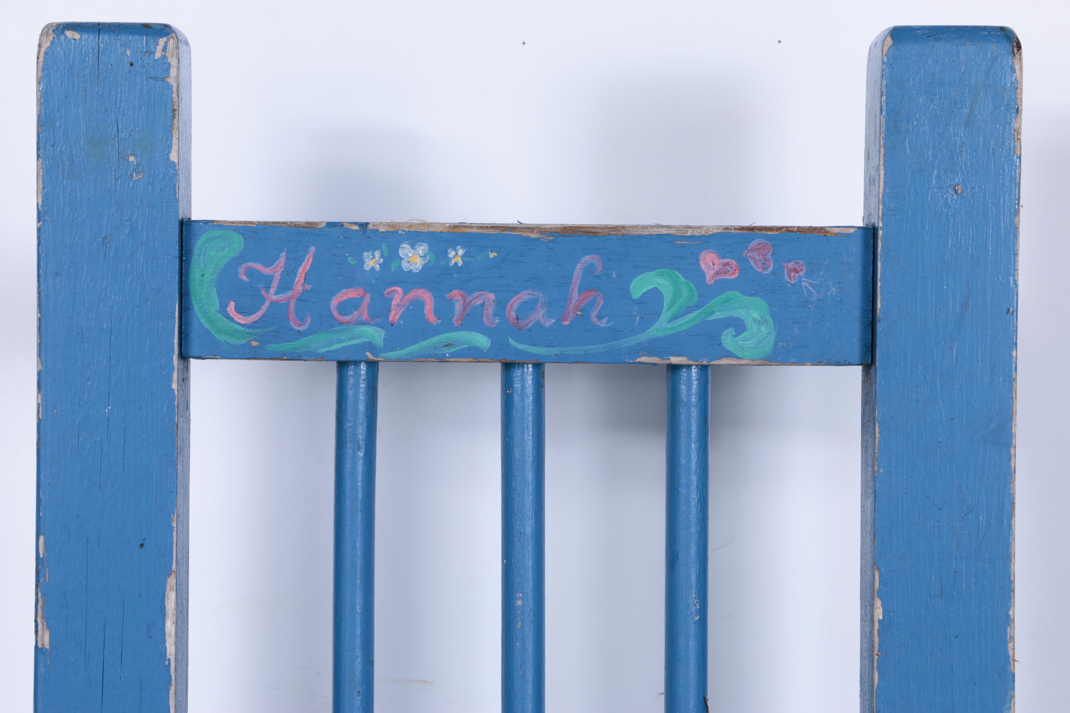 Child Sized Spindle Back Chairs in Blue