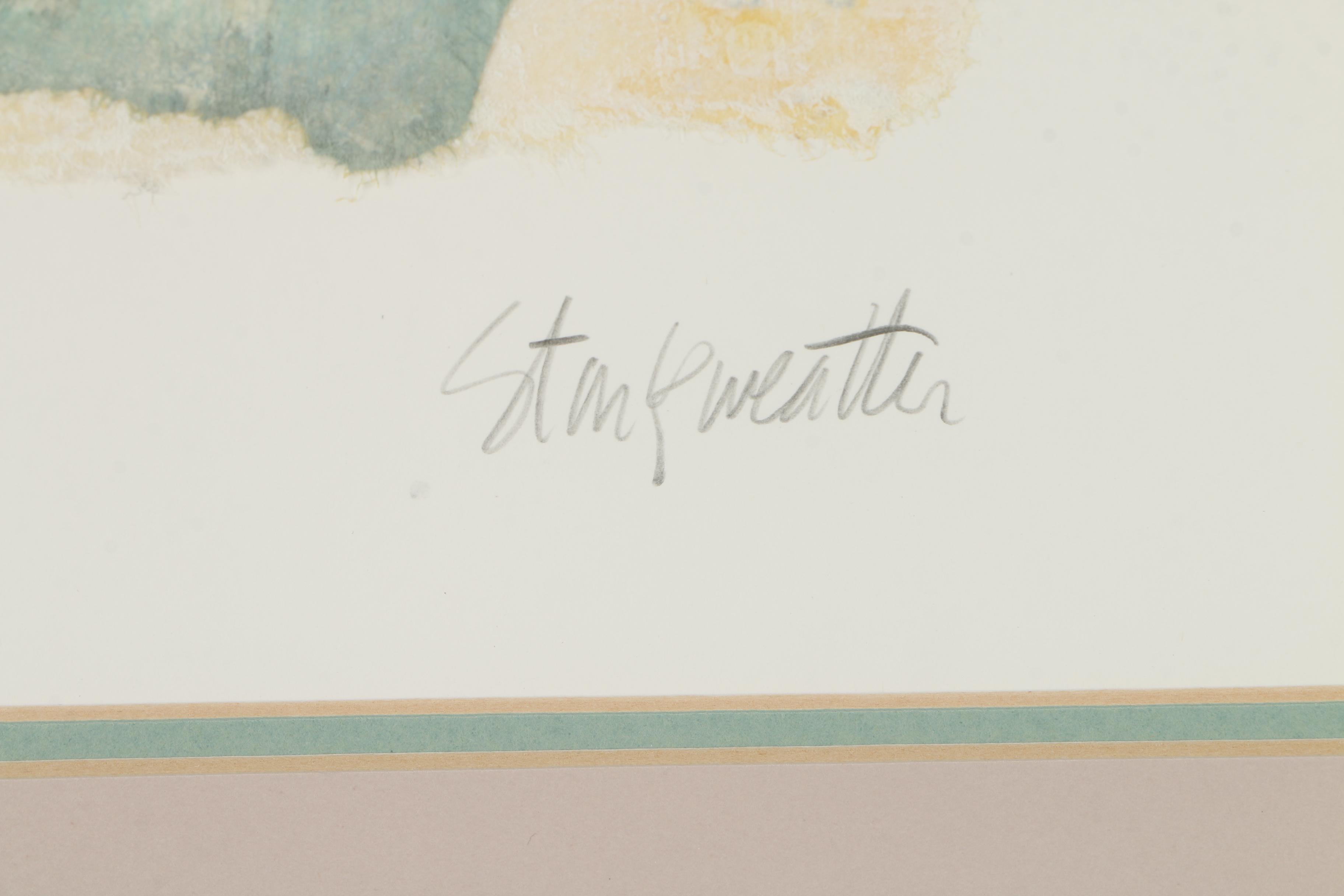 Signed Watercolor Paper Collage "Love's Guise"