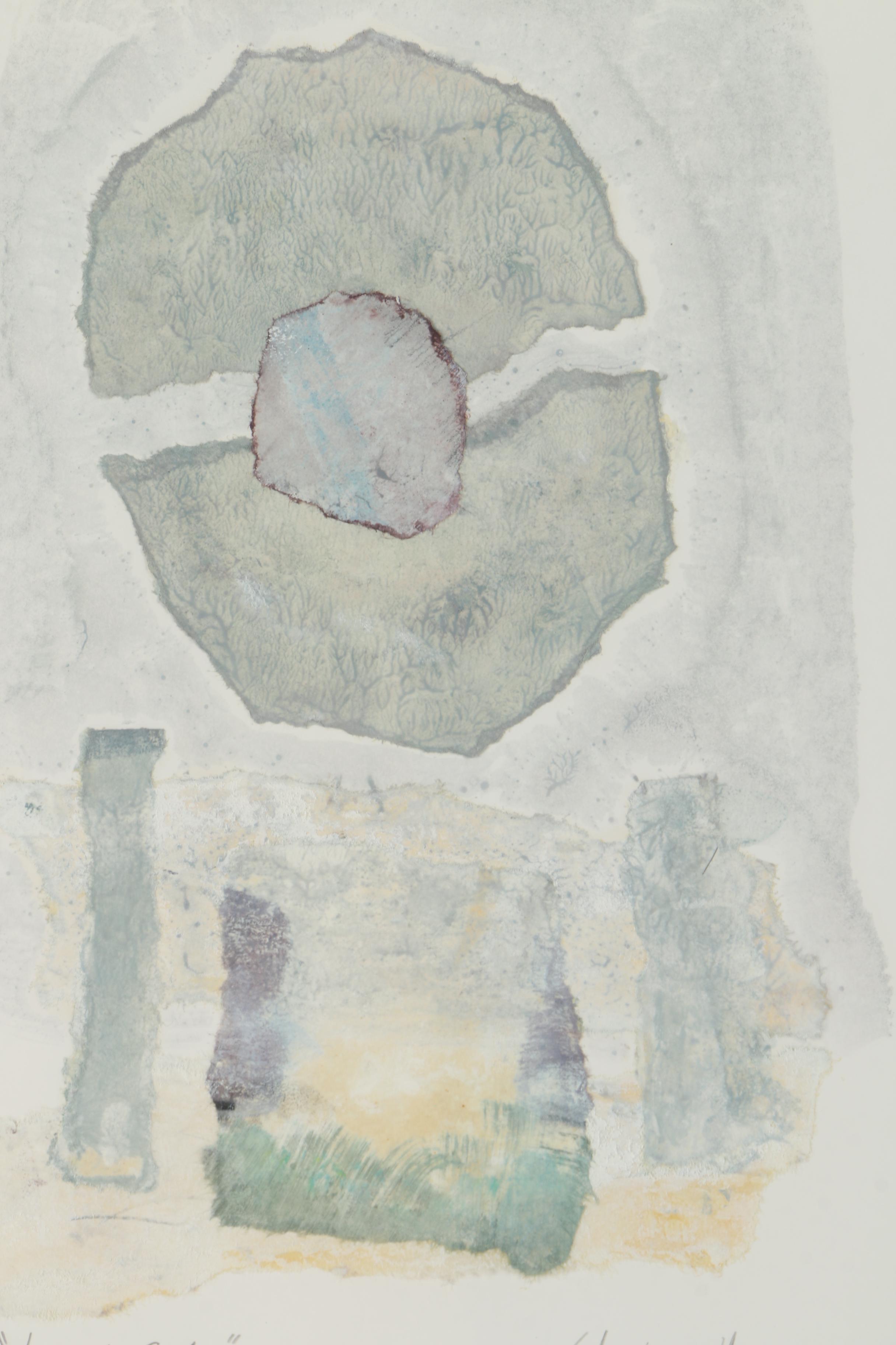 Signed Watercolor Paper Collage "Love's Guise"