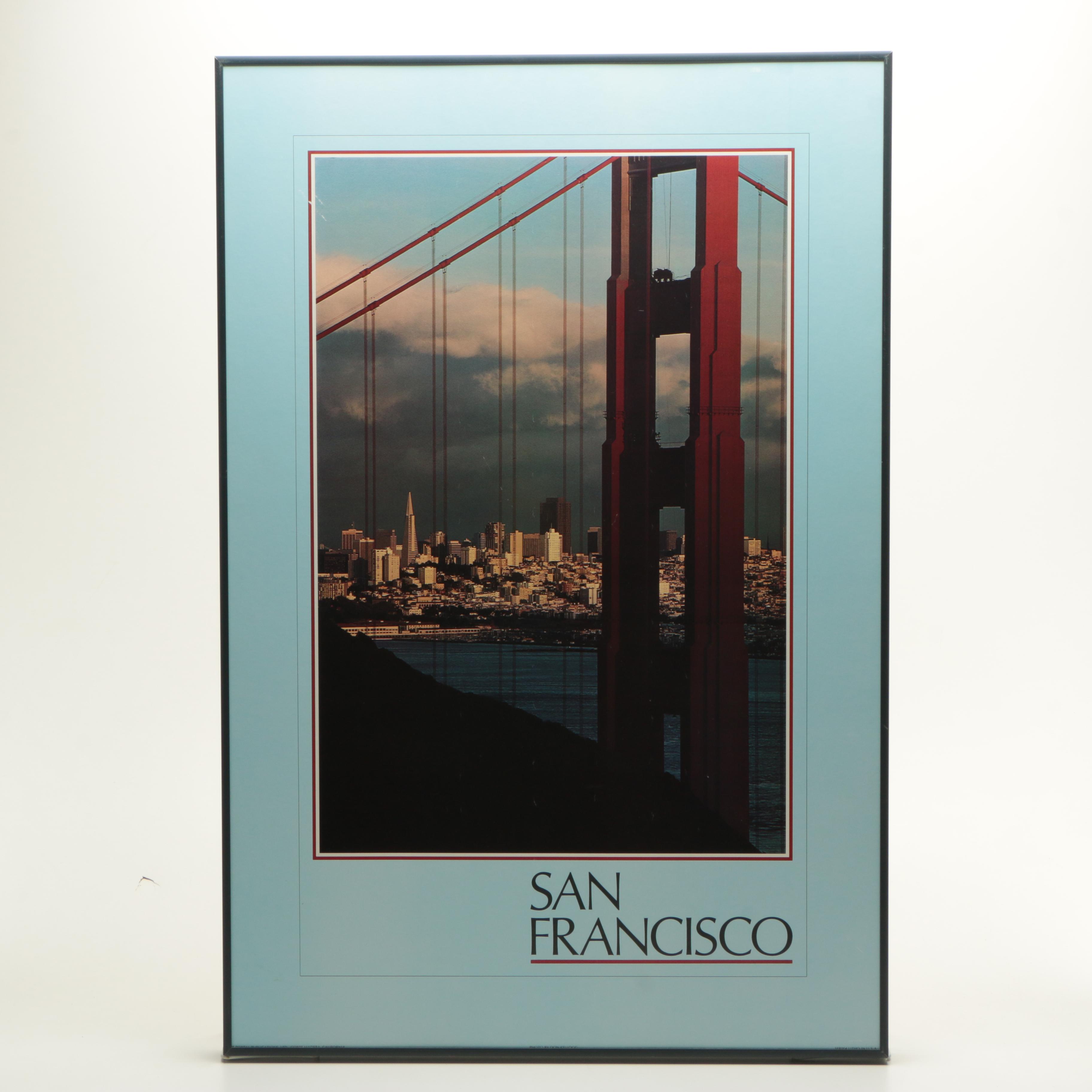 San Francisco Poster With Golden Gate Bridge