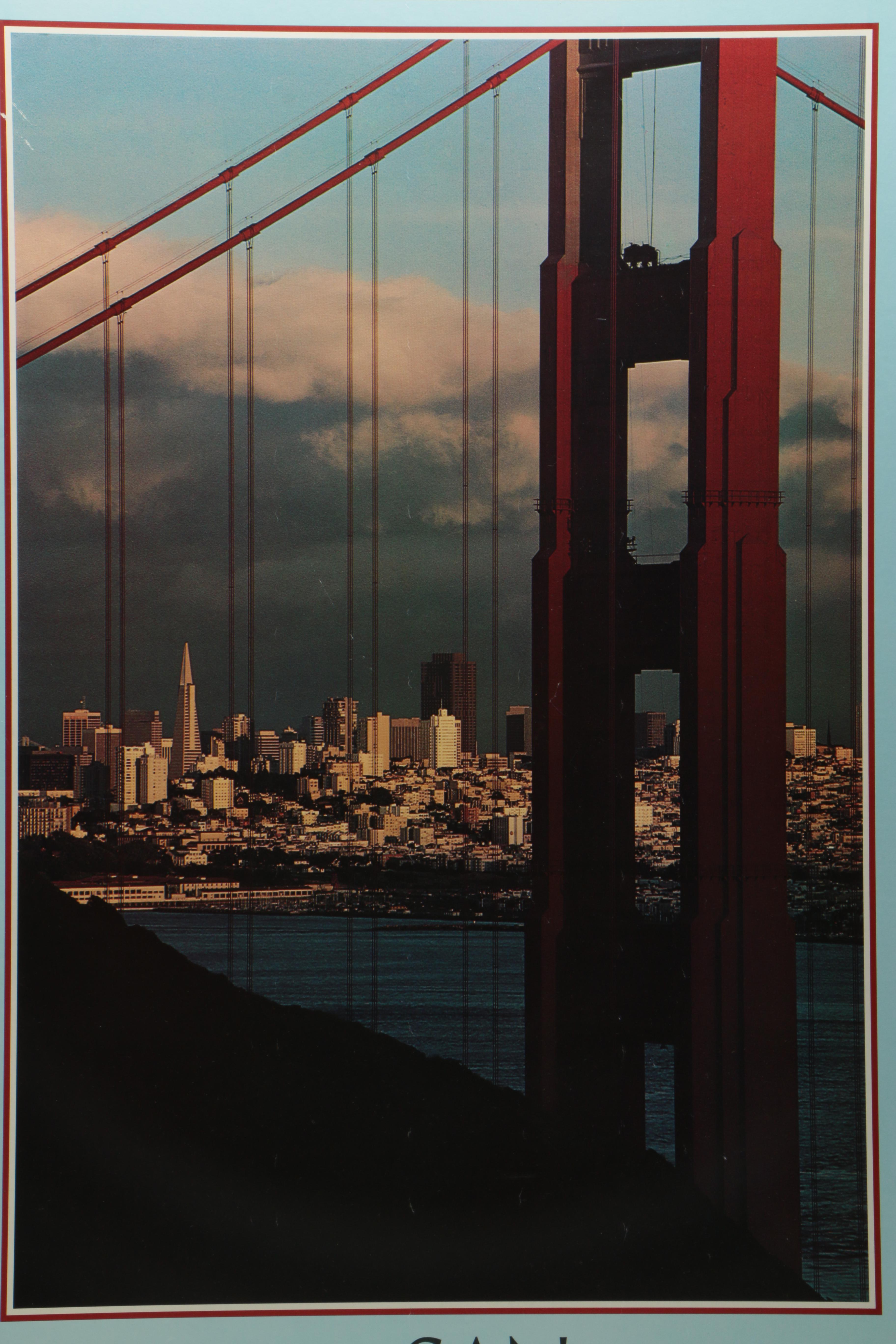 San Francisco Poster With Golden Gate Bridge