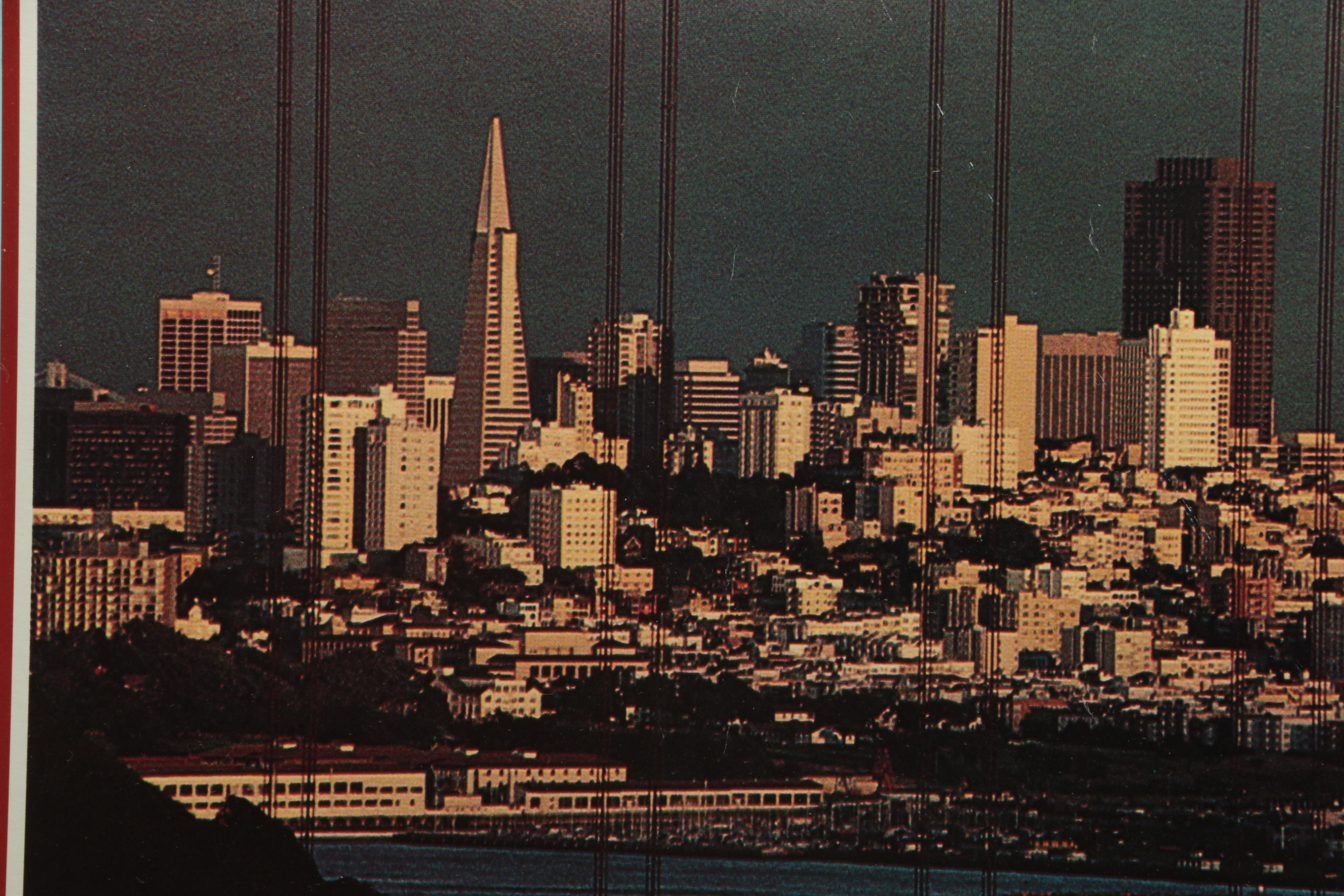 San Francisco Poster With Golden Gate Bridge