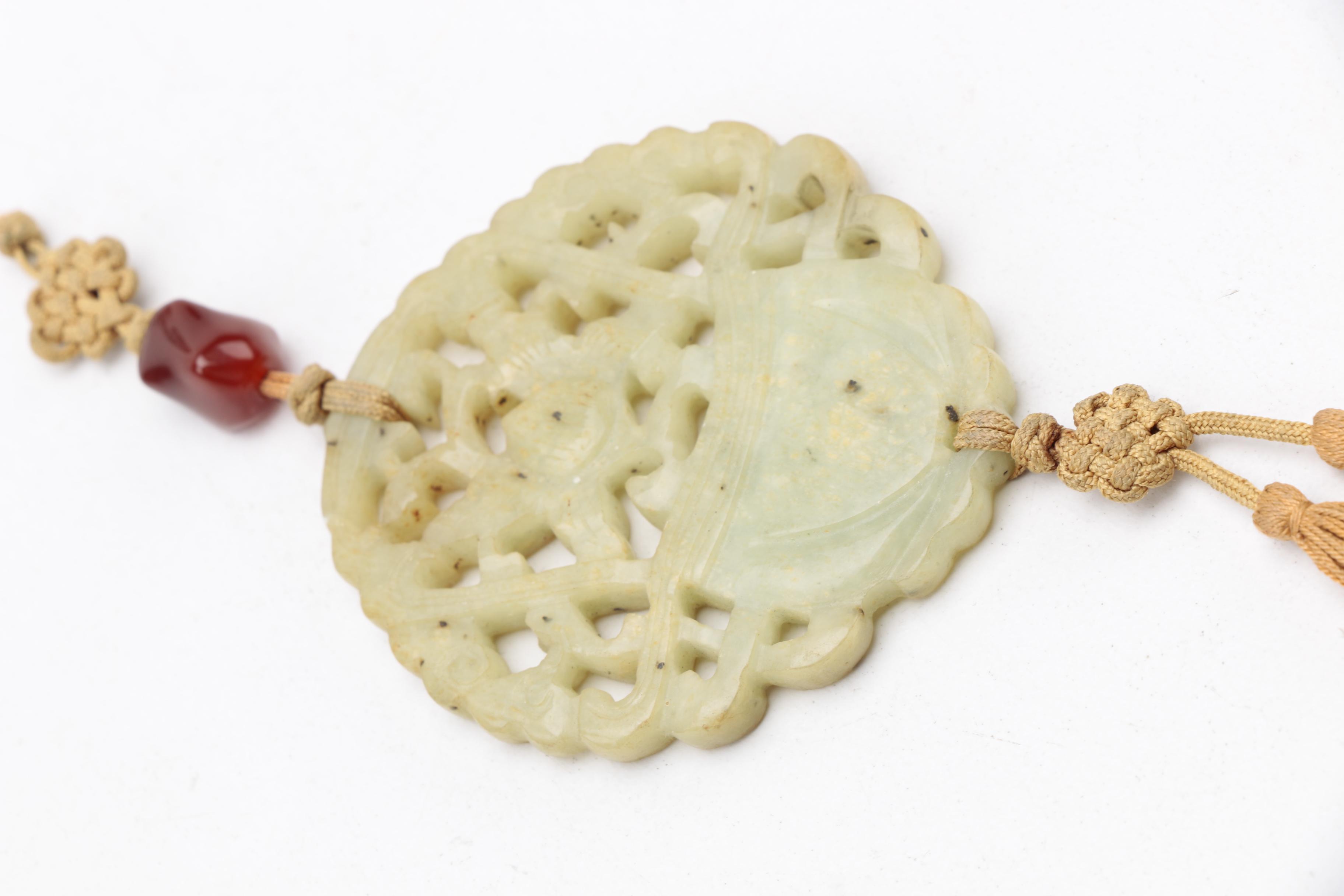 Stone Décor Pieces Including Chinese Dragon and Pendant