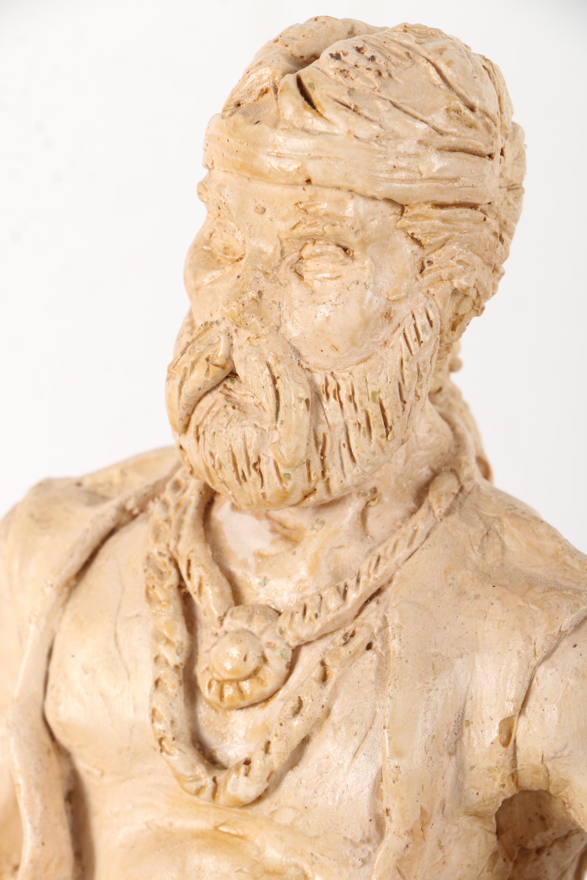 Ceramic Statuette of a Biker