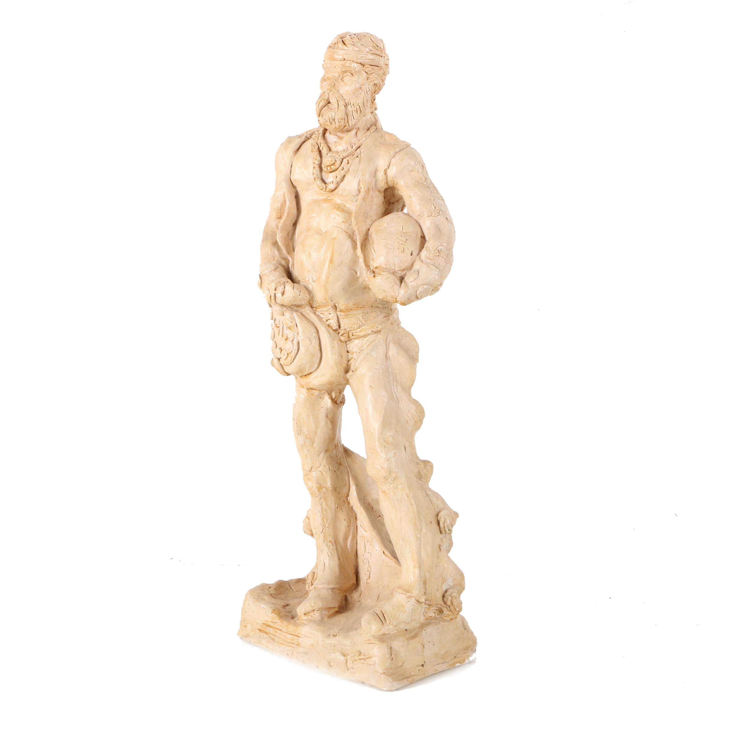 Ceramic Statuette of a Biker