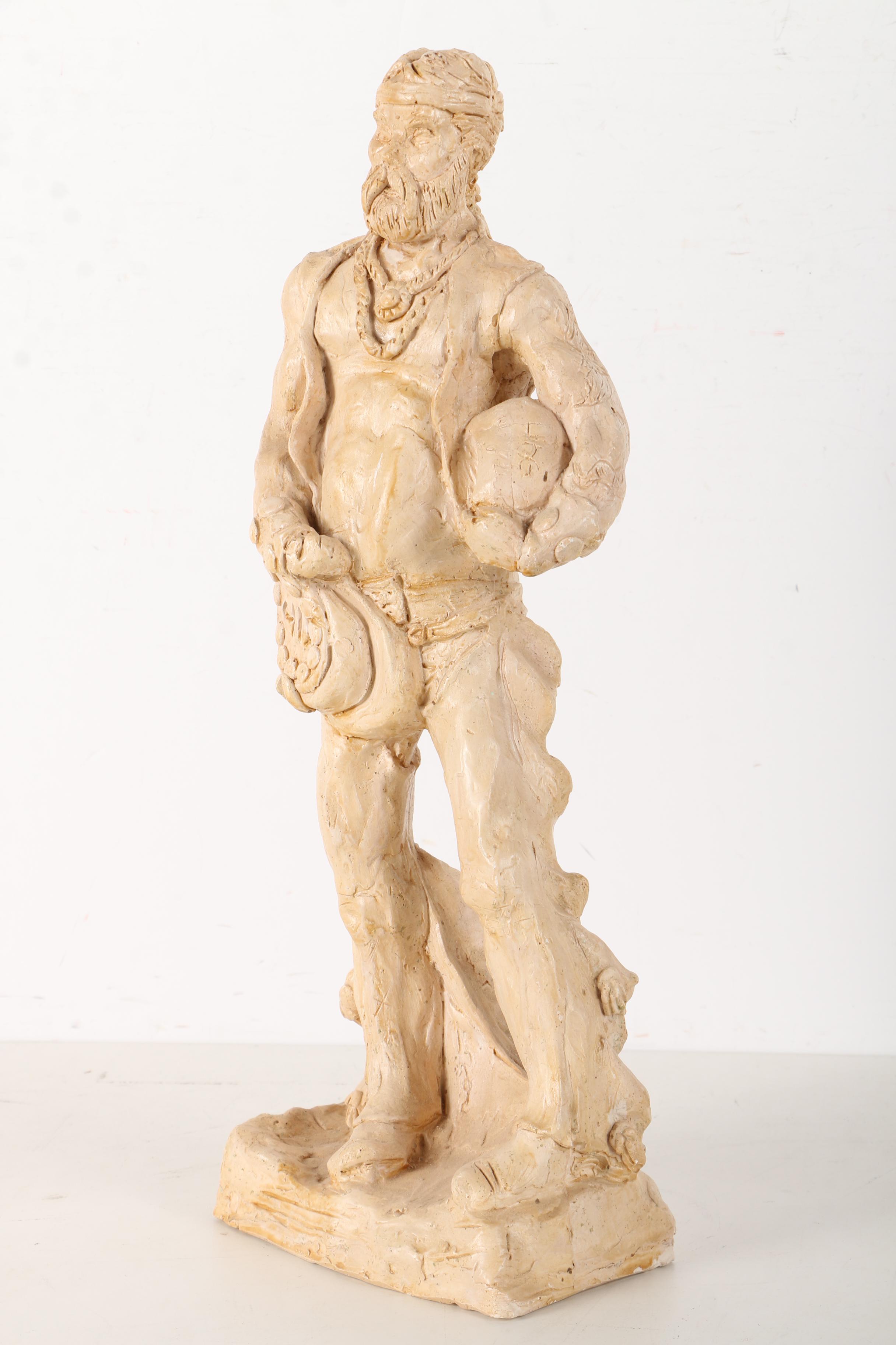 Ceramic Statuette of a Biker