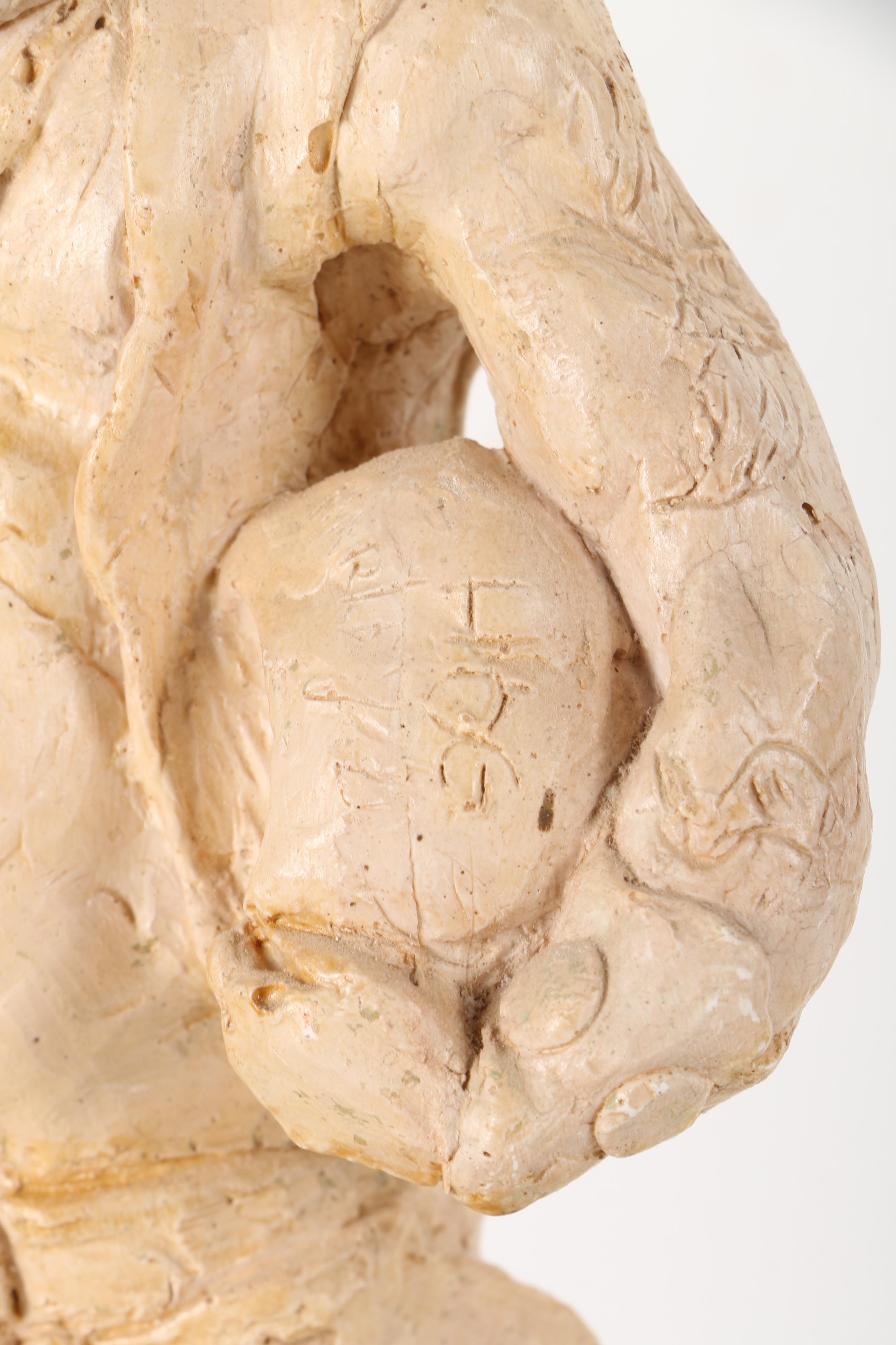 Ceramic Statuette of a Biker