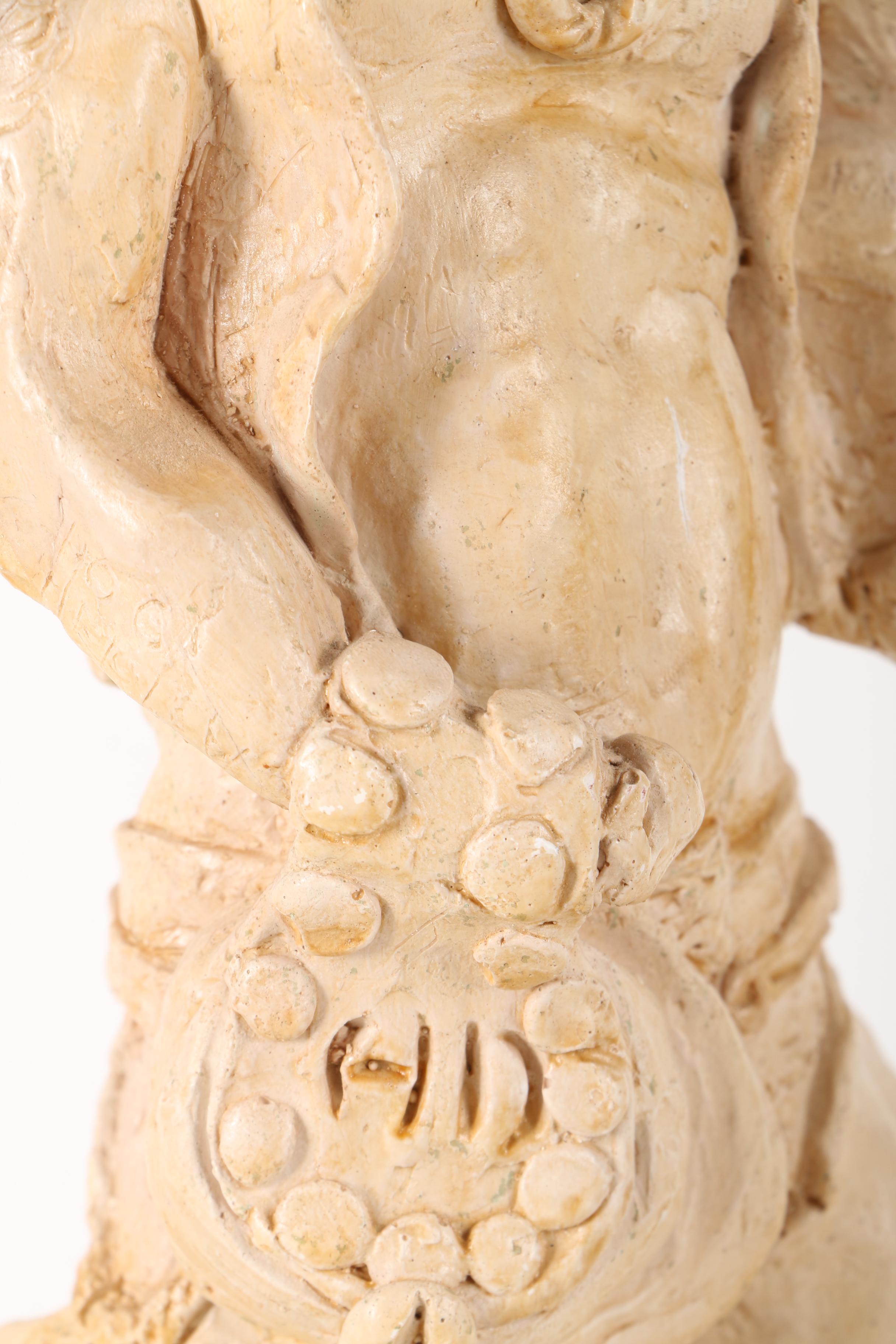 Ceramic Statuette of a Biker