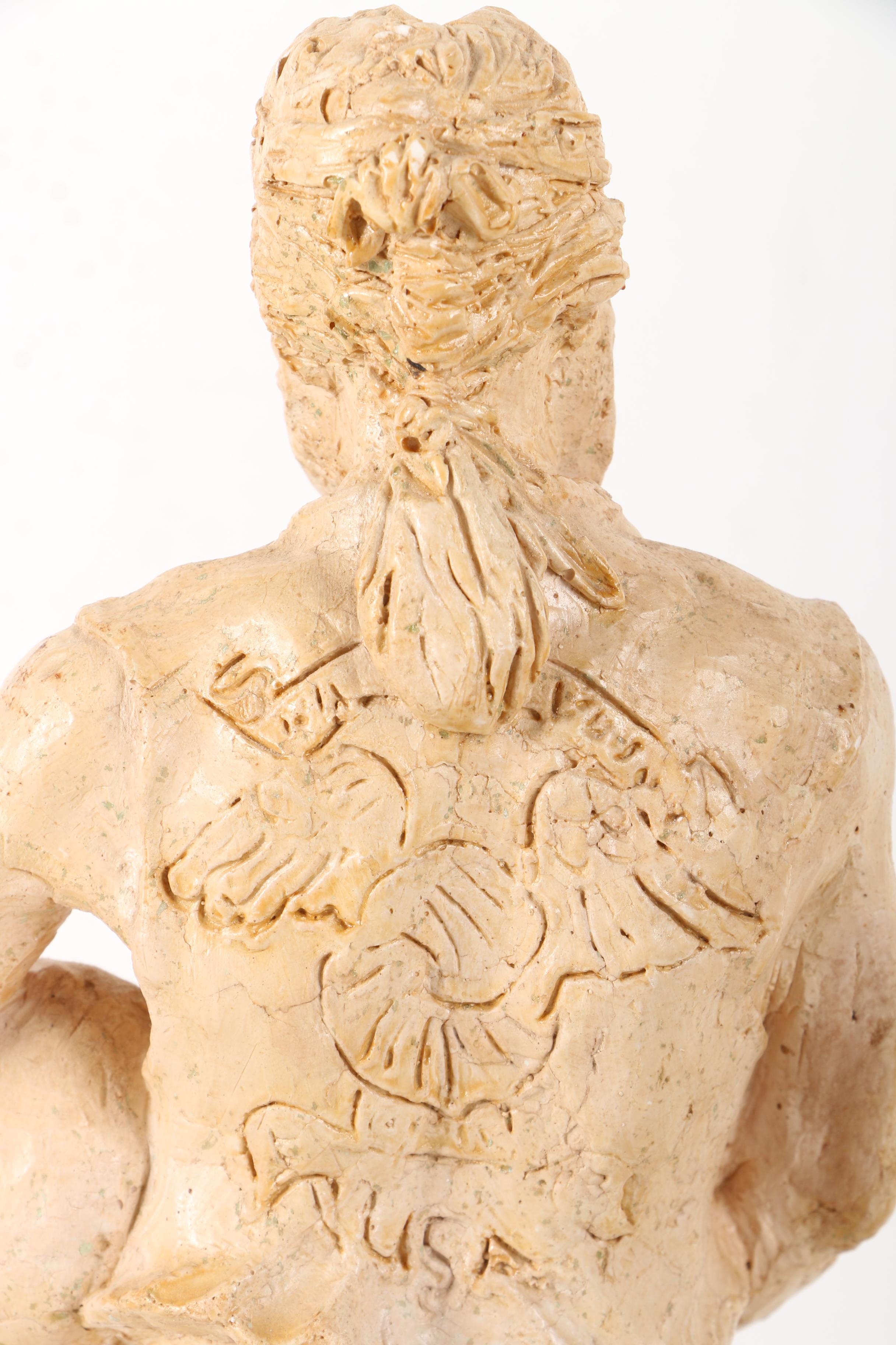 Ceramic Statuette of a Biker