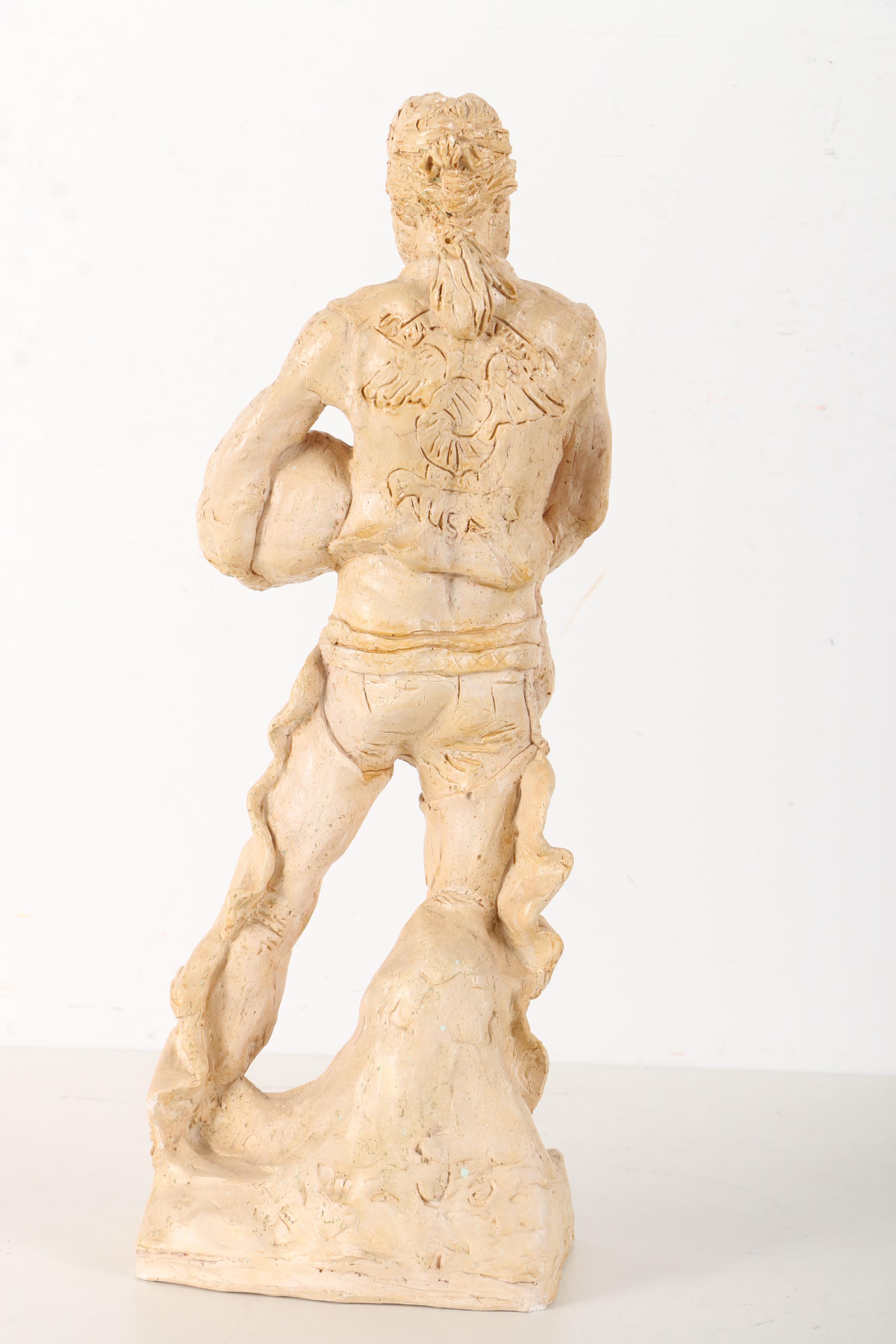 Ceramic Statuette of a Biker