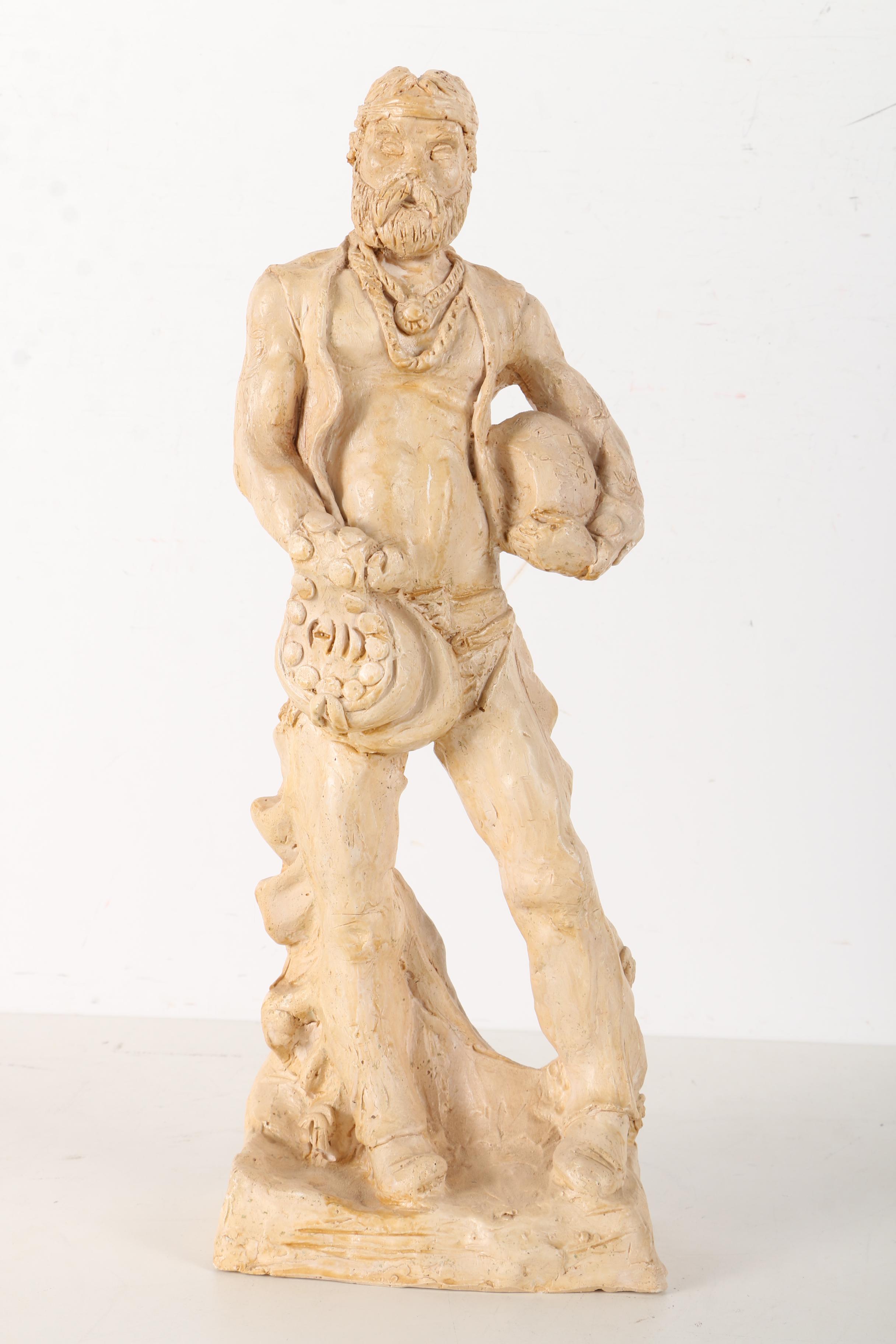 Ceramic Statuette of a Biker