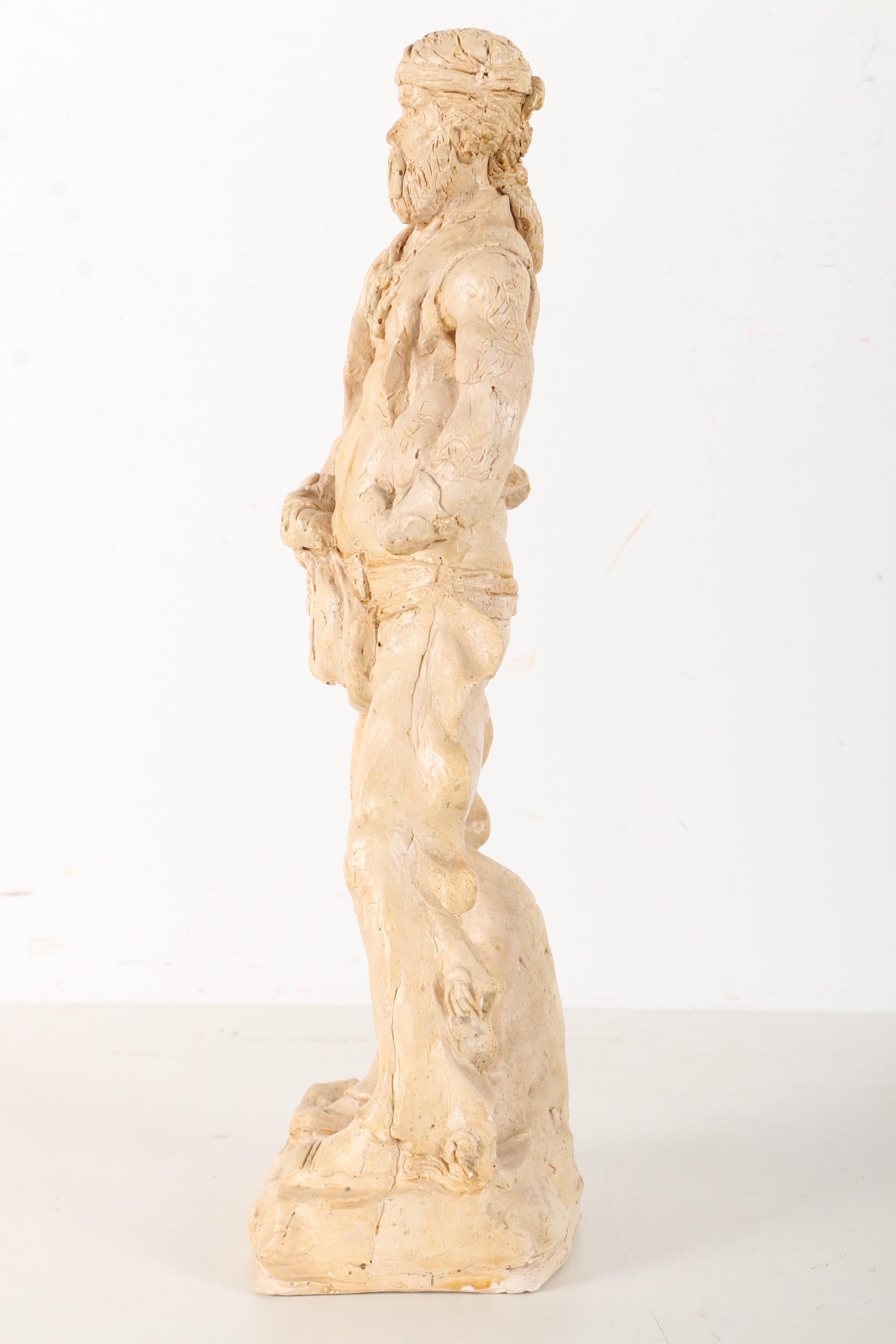 Ceramic Statuette of a Biker