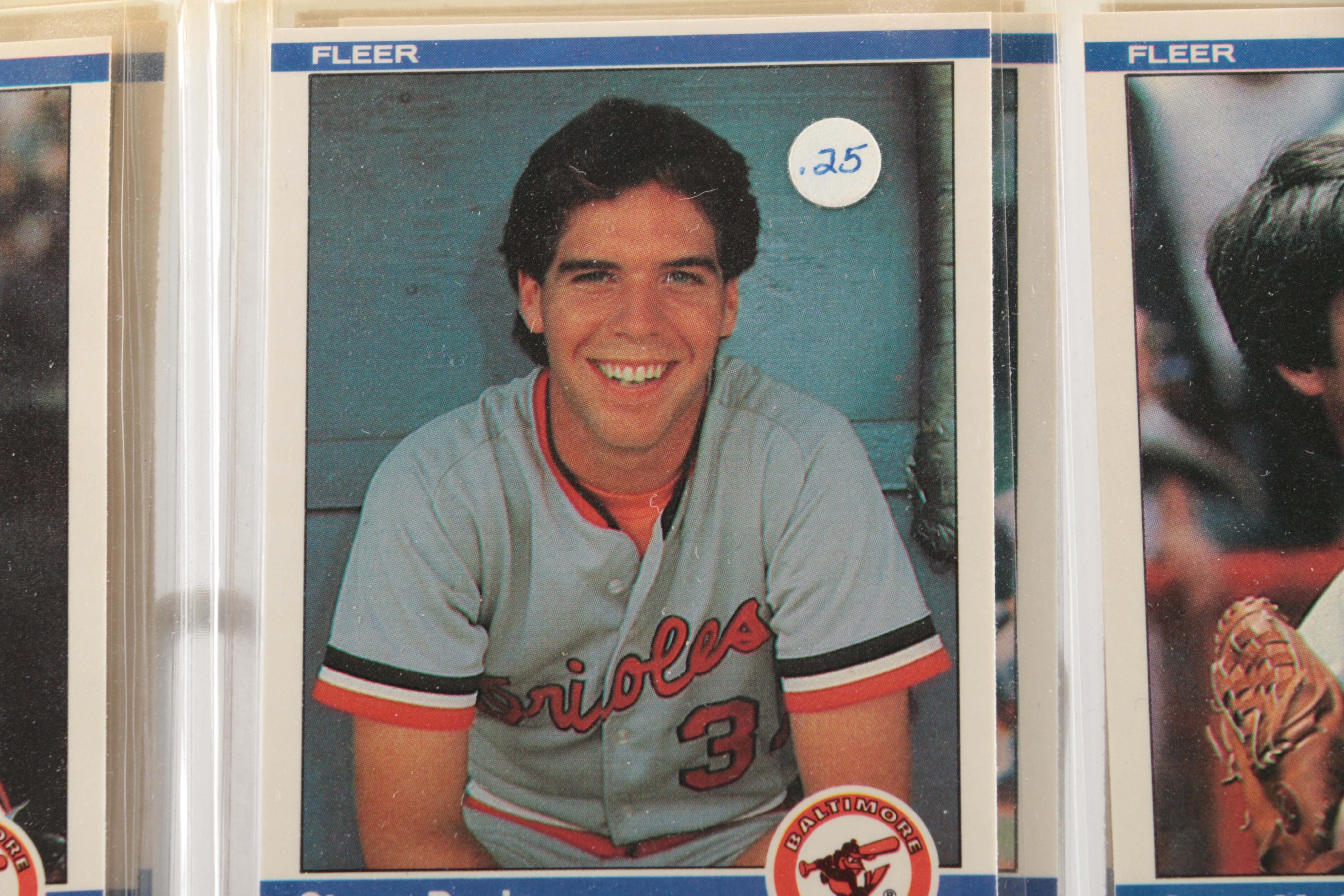 Collection of 1984 Fleer Baseball Trading Cards