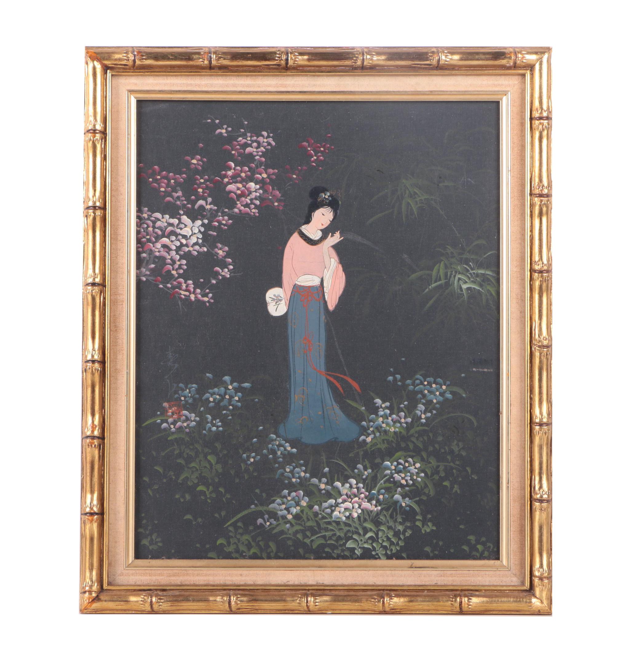 Chinese Oil Painting on Canvas of Woman