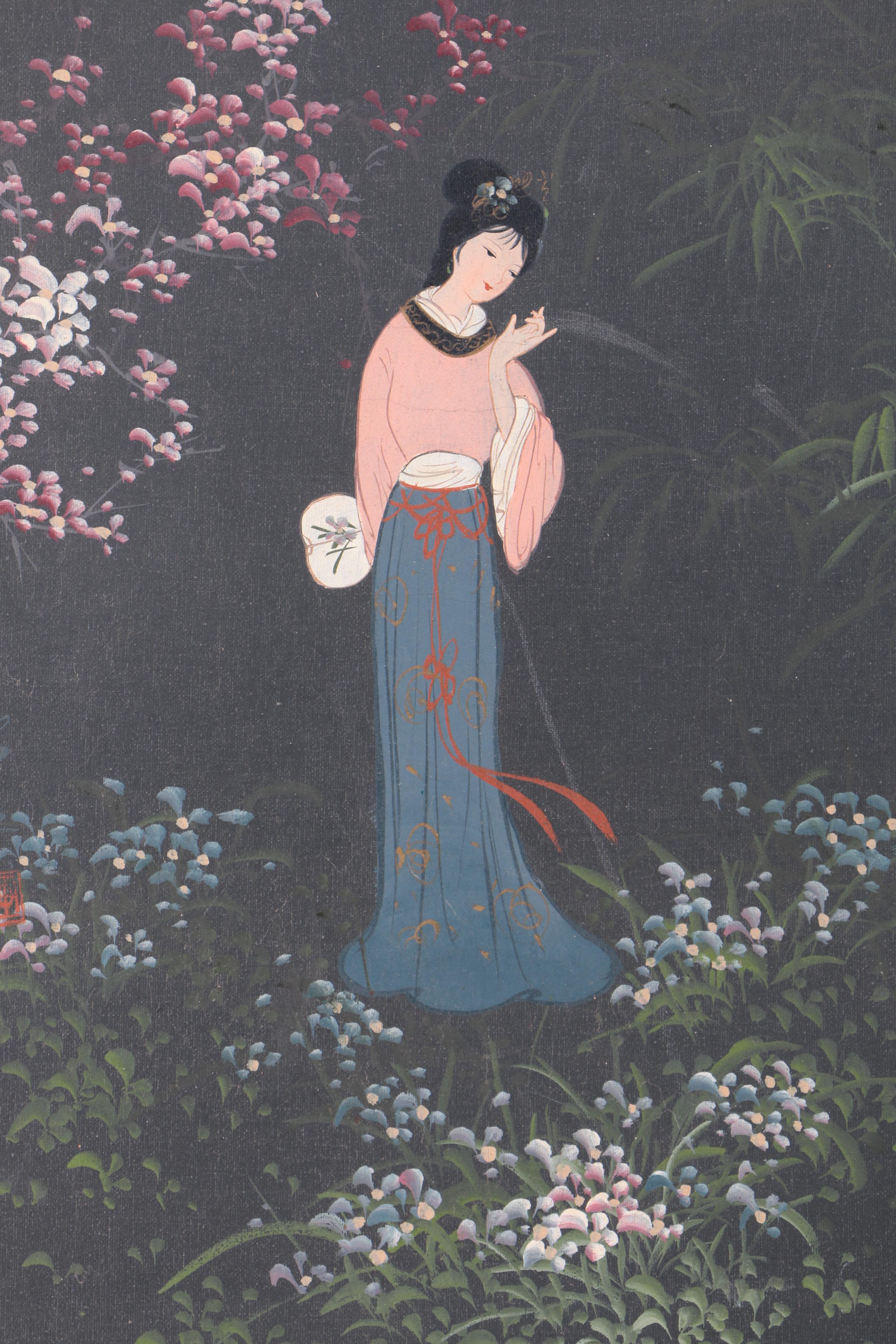 Chinese Oil Painting on Canvas of Woman