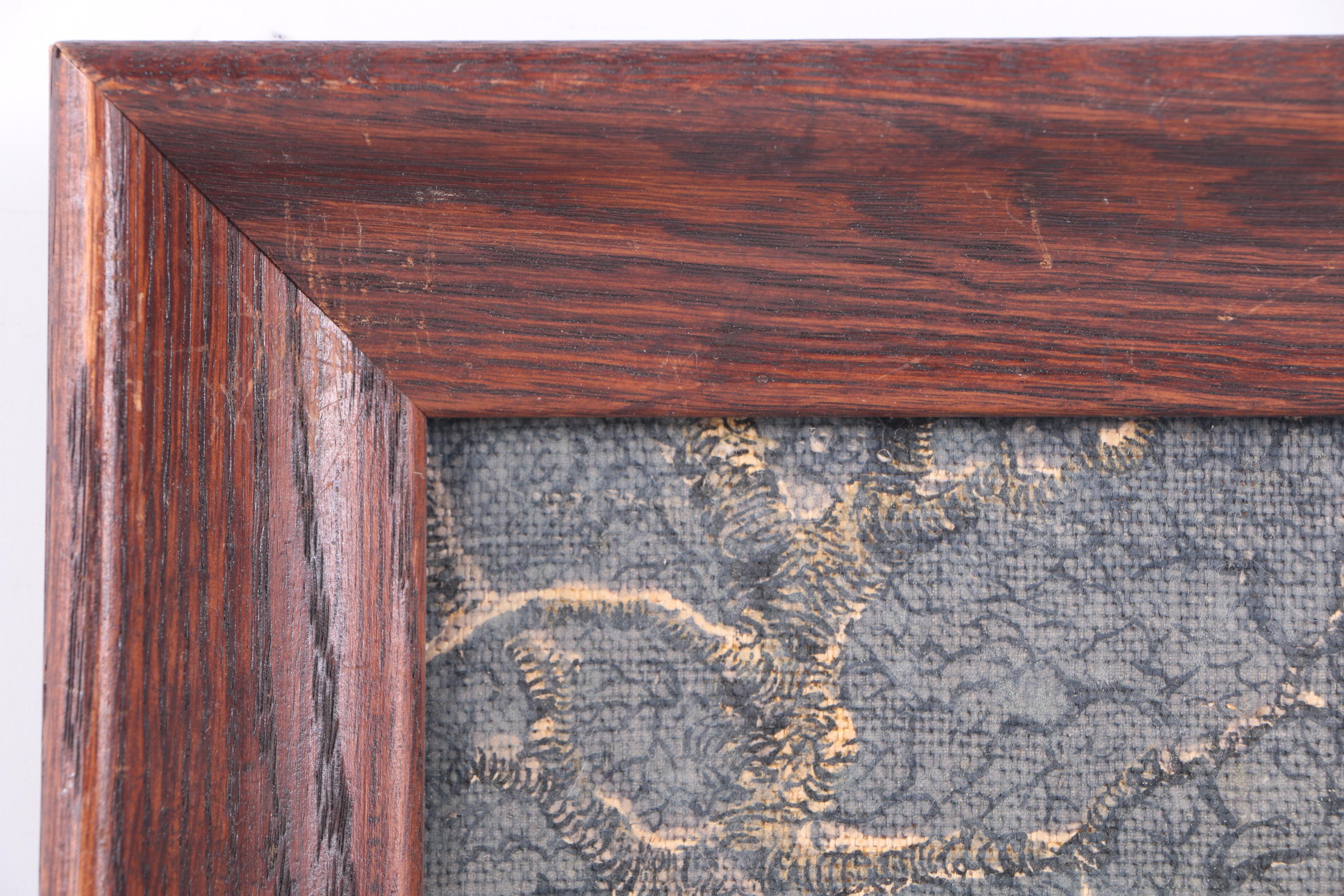 Kay Dee Handprints Serigraph on Linen of Winter Scene